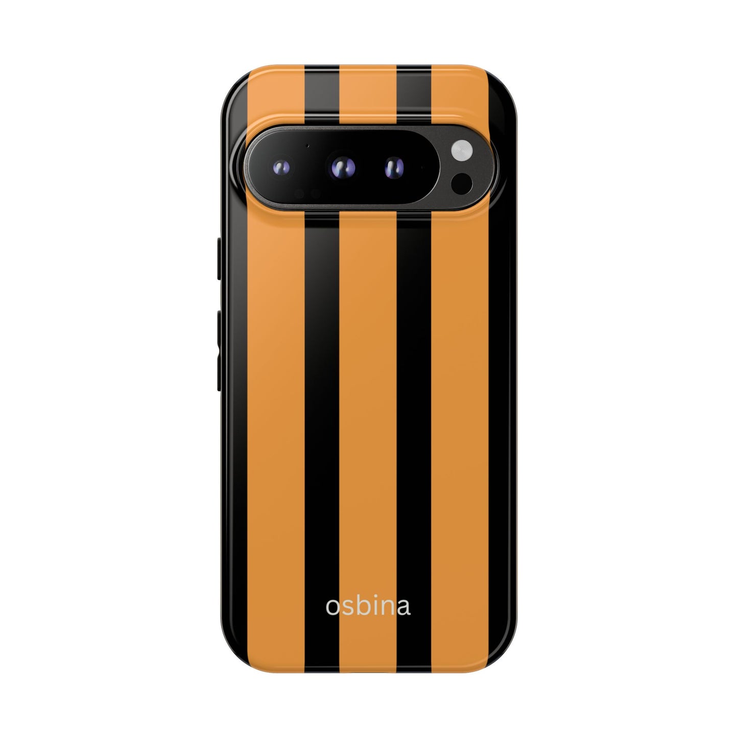 osbina | The Statement Stripe Case in Black + Orange | The Season Collective