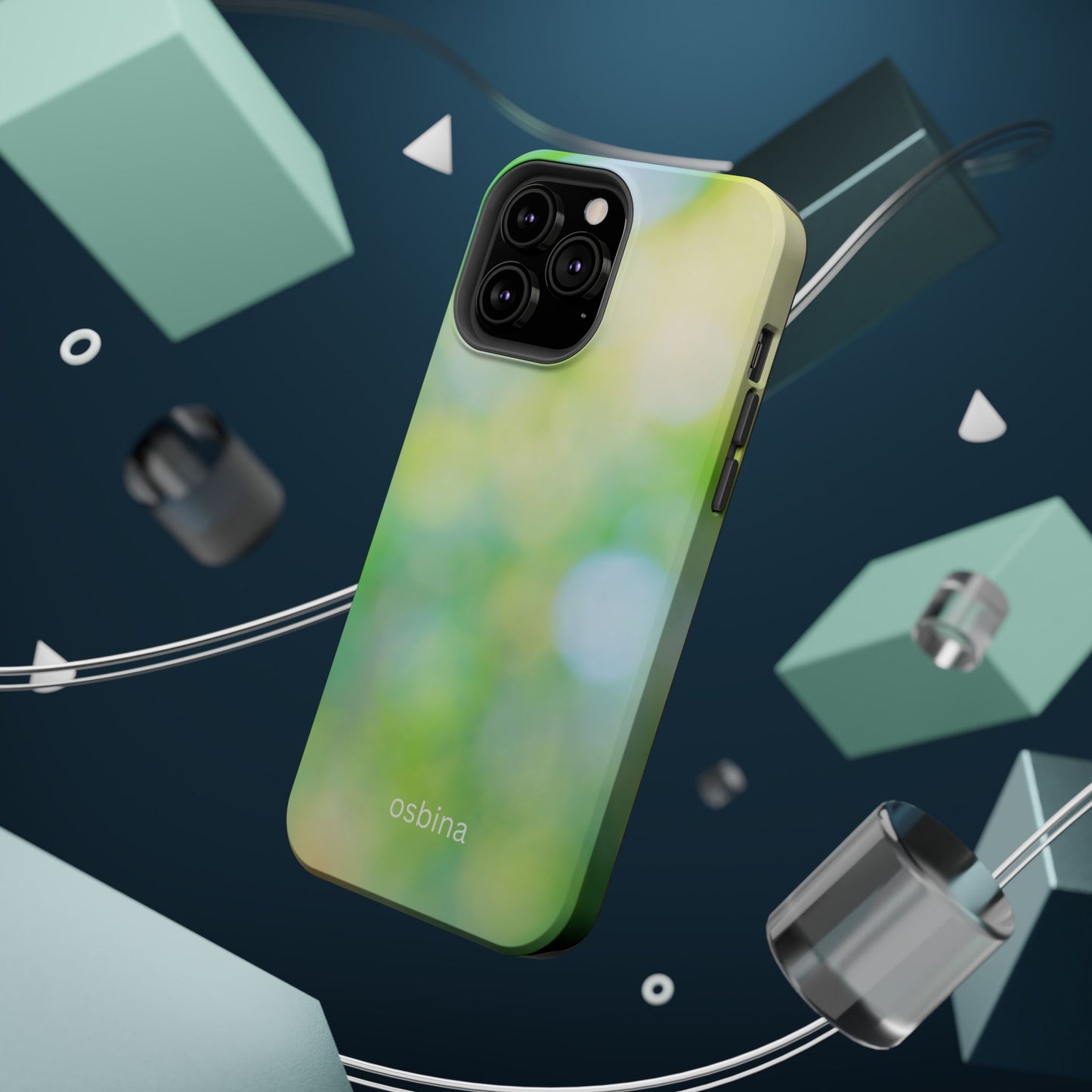 osbina | MagSafe compatible for iPhone | The Veridian Orbs Phone Case | Color Edit Collection