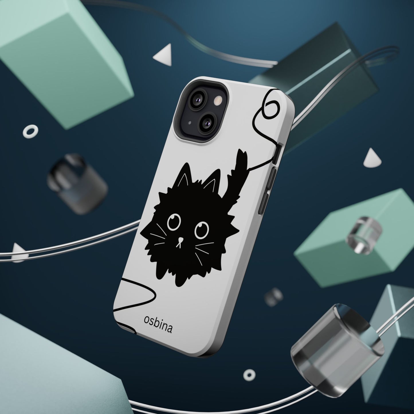 osbina | MagSafe compatible for iPhone | Midnight Couture Cat Phone Case | Season Collective Collection