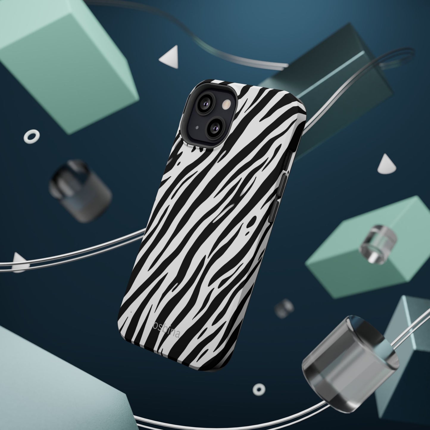 osbina | MagSafe Compatible for iPhone | The Bengal Bold Stripe Case in White + Black | The Season Collective