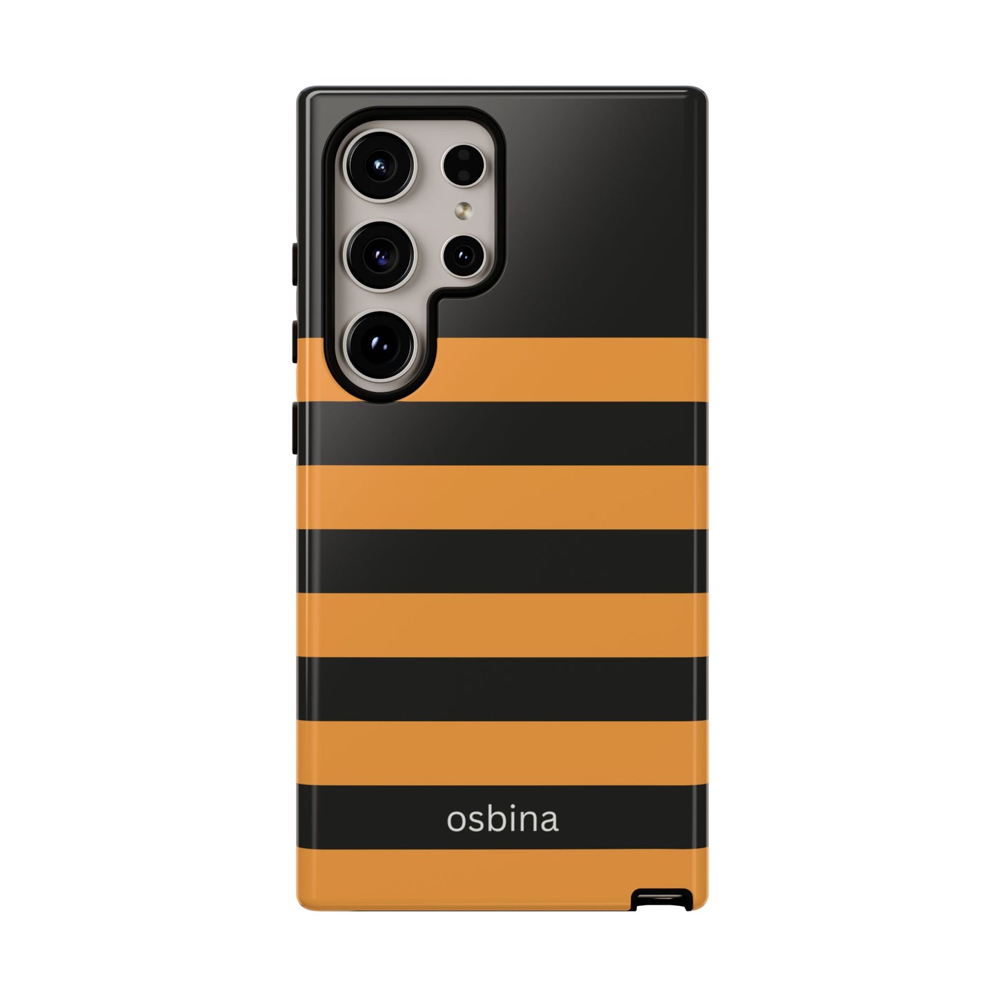 osbina | The Horizon Stripe Case in Black + Orange | The Season Collective