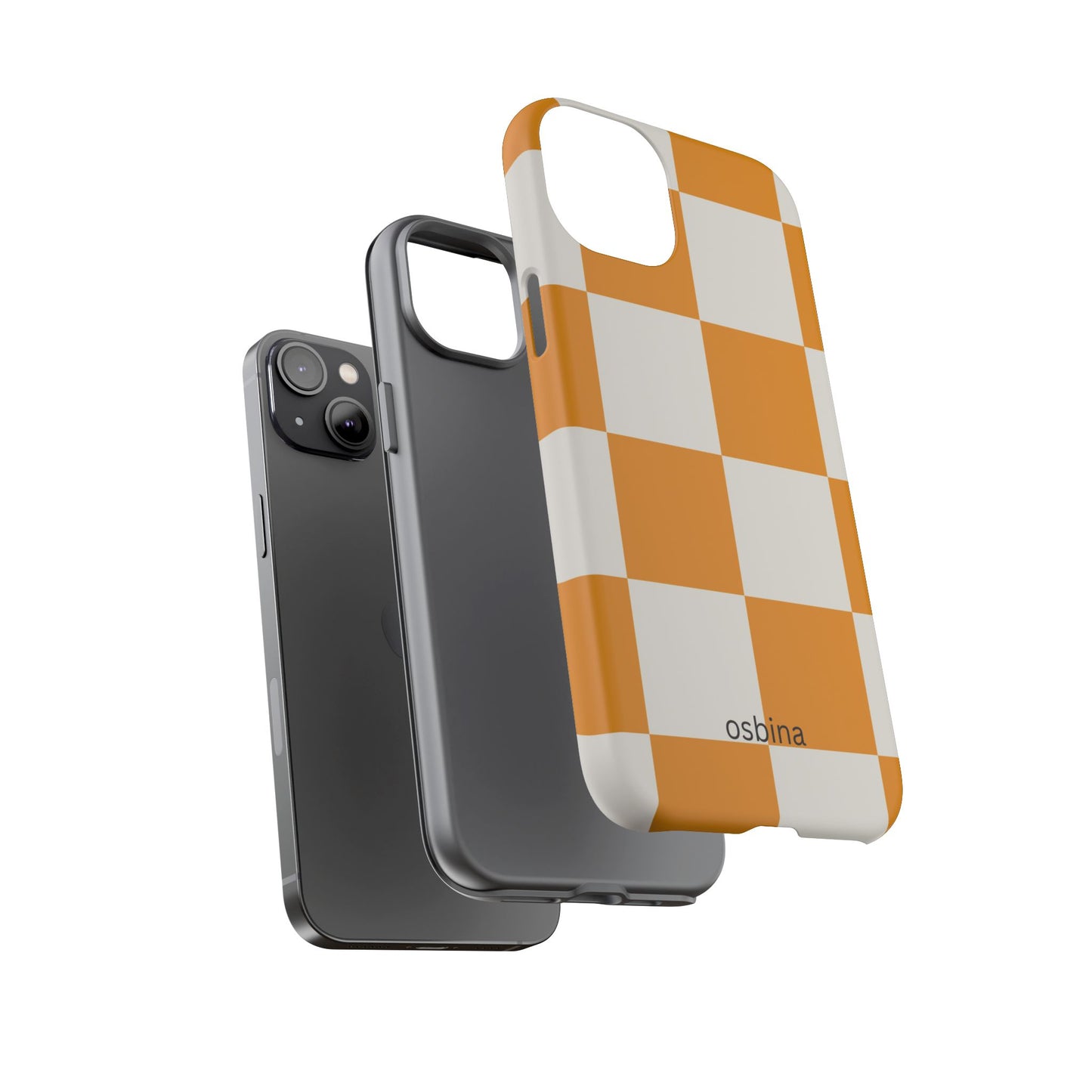 osbina | Check You Out — The Orange + White Check Case | The Season Collective
