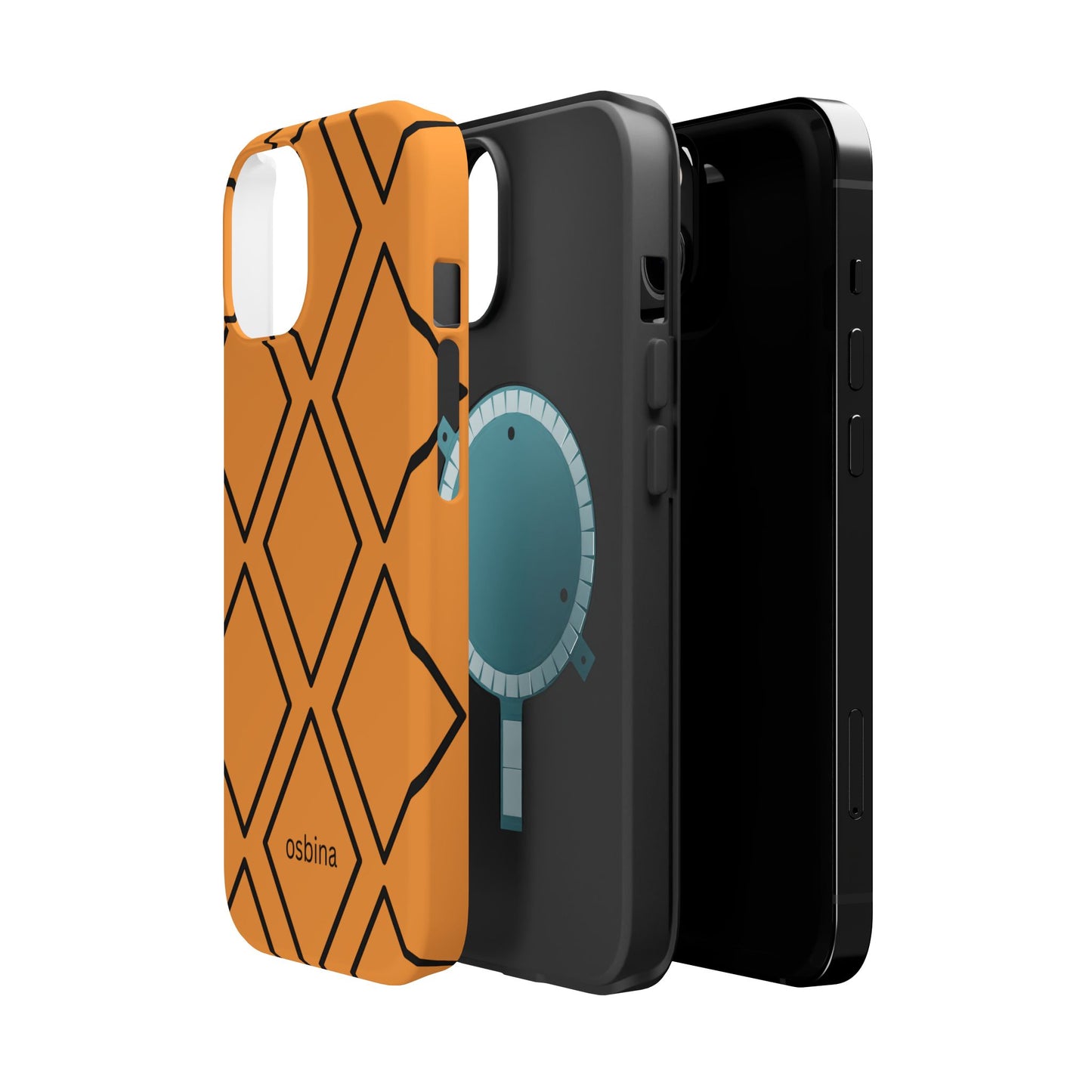 osbina | MagSafe Compatible for iPhone | Diamonds Are Your Phone’s Best Friend — The Orange + Black Diamond Case | The Season Collective