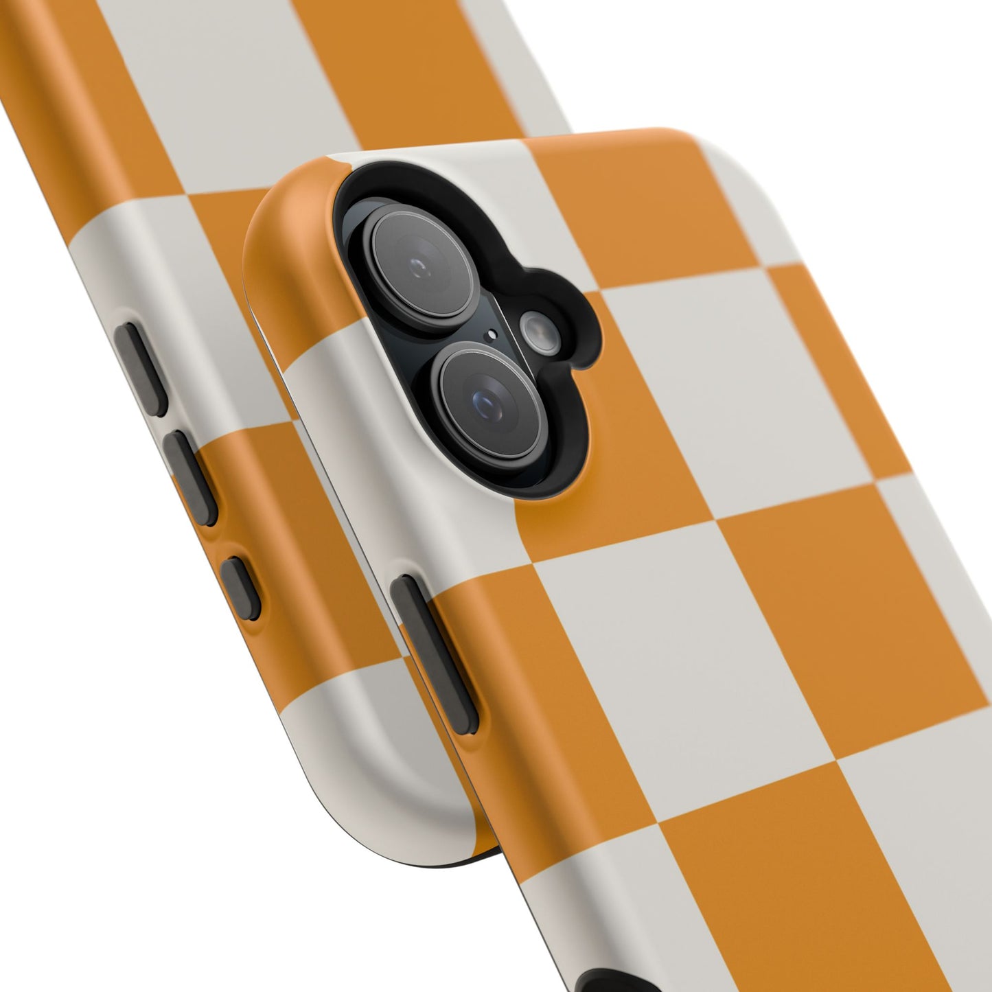 osbina | MagSafe Compatible for iPhone | Check You Out — The Orange + White Check Case | The Season Collective