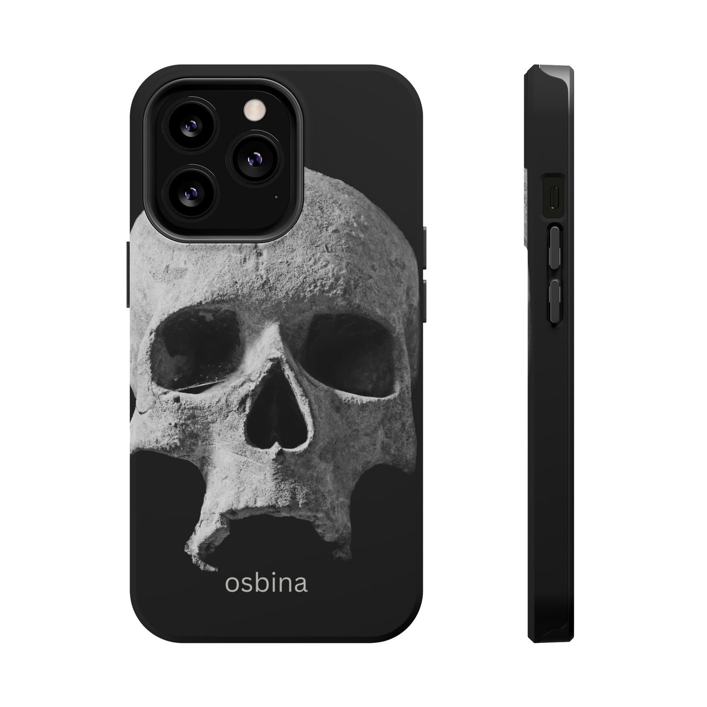 osbina | MagSafe compatible for iPhone | White Skull Phone Case | Season Collective Collection