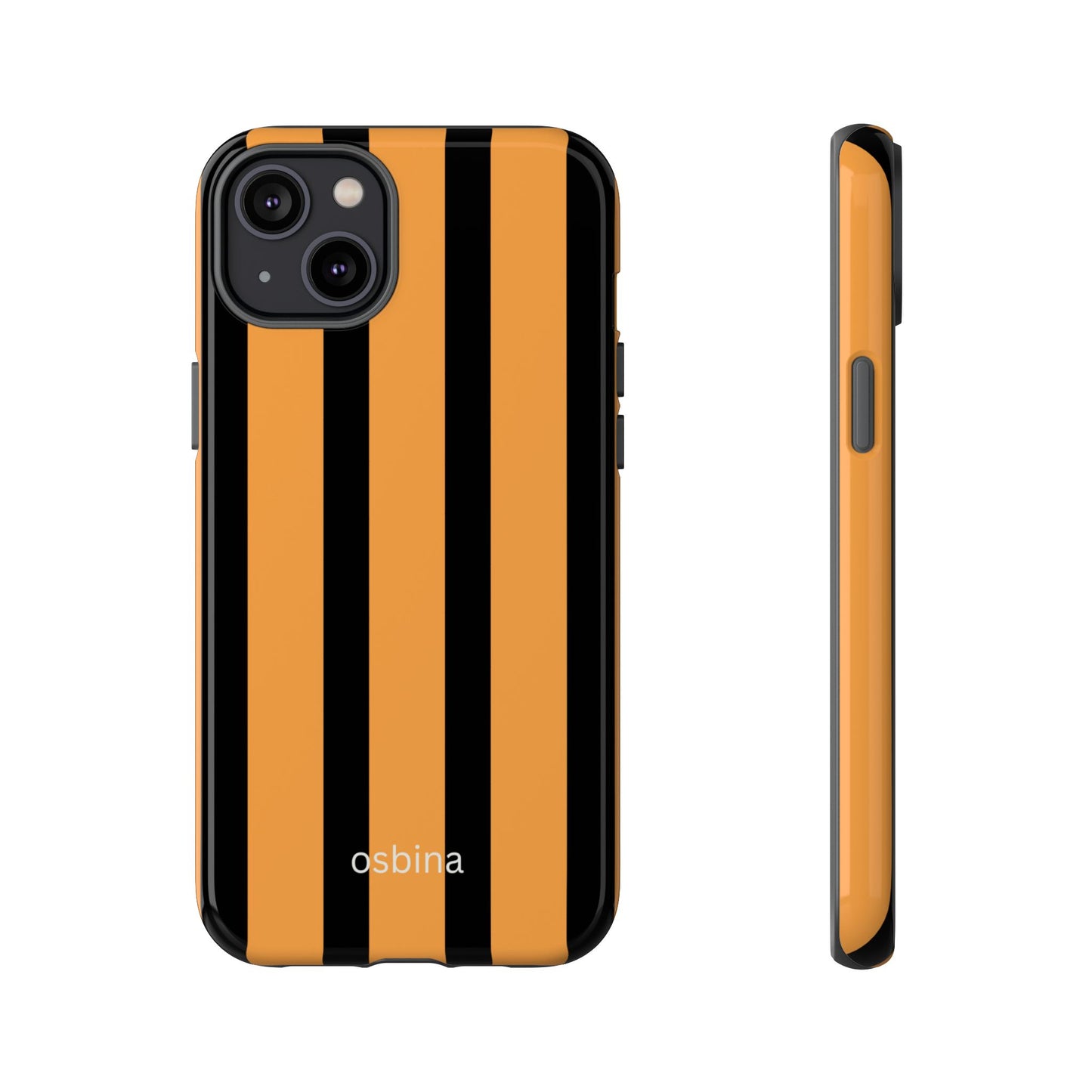 osbina | The Statement Stripe Case in Black + Orange | The Season Collective