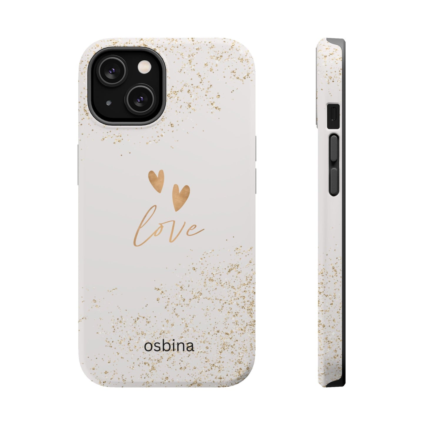 osbina | MagSafe compatible for iPhone | Golden Amour Phone Case | Modern Muse Collection