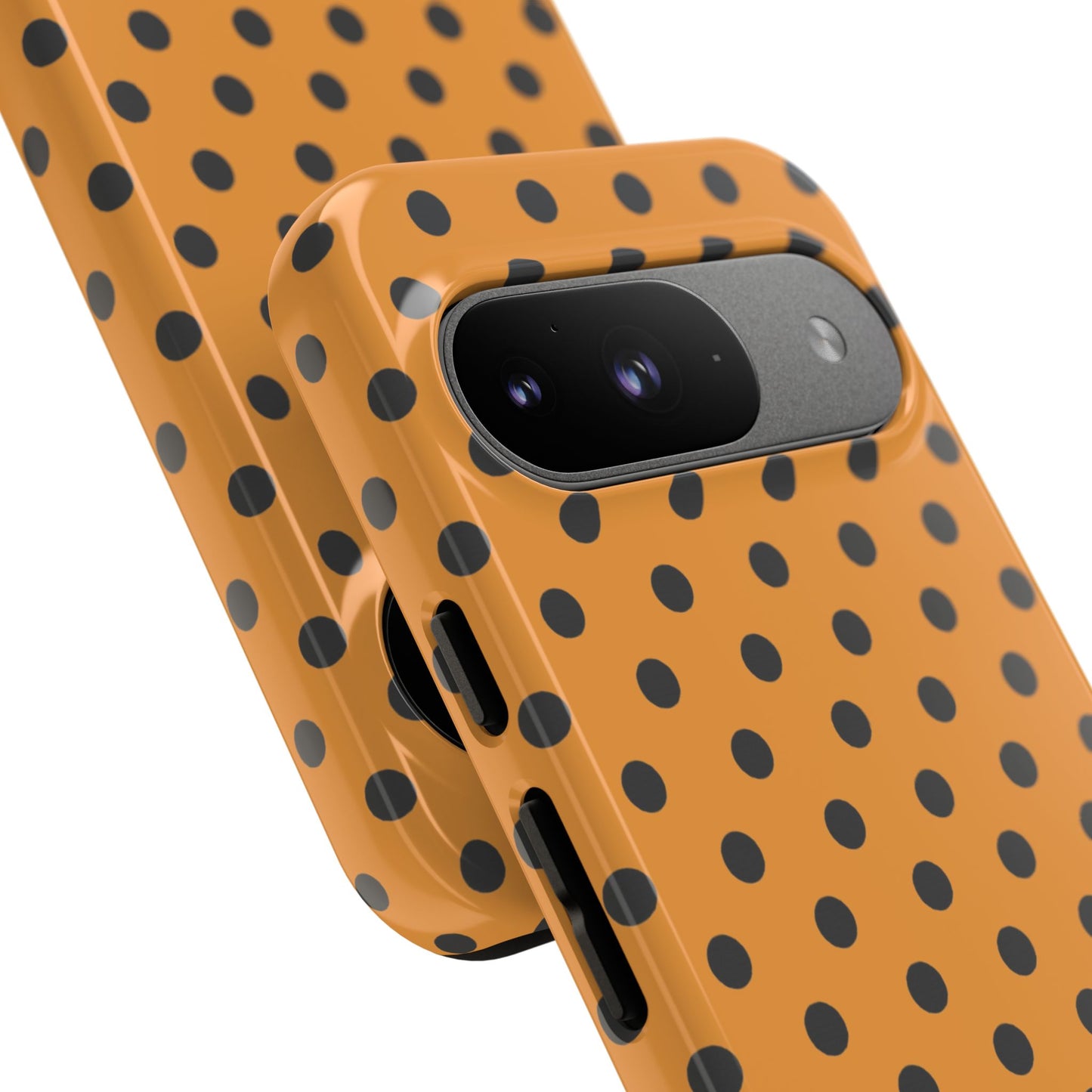 osbina | Spot On Chic — The Orange + Black Polka Dot Case | The Season Collective