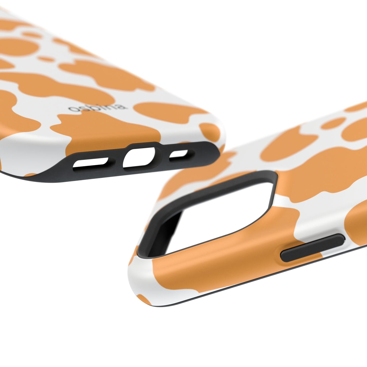 osbina | MagSafe Compatible for iPhone | Holy Cow, It’s Chic — The Orange Cow Print Case | The Season Collective