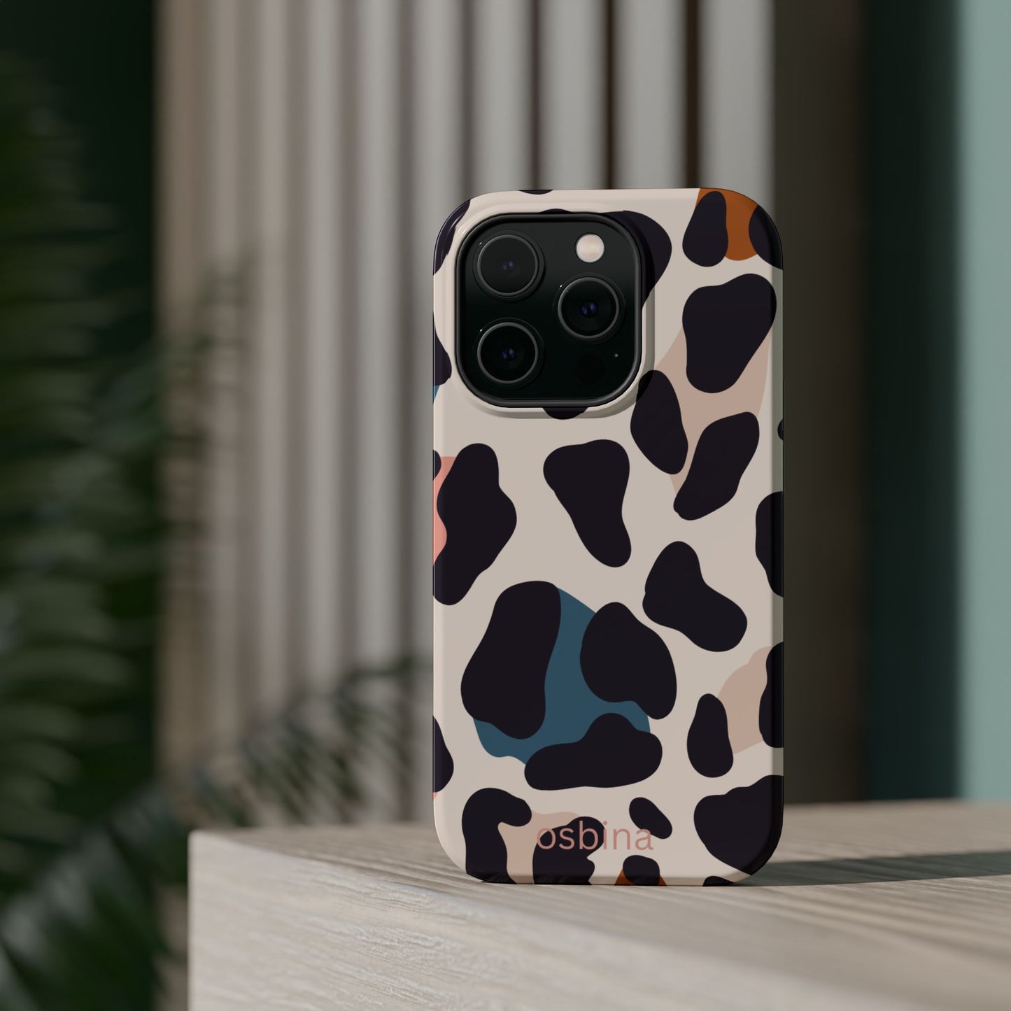 osbina | MagSafe compatible for iPhone | Leopard Luxe Color Pop Leopard Print Phone Case | Modern Muse Collection