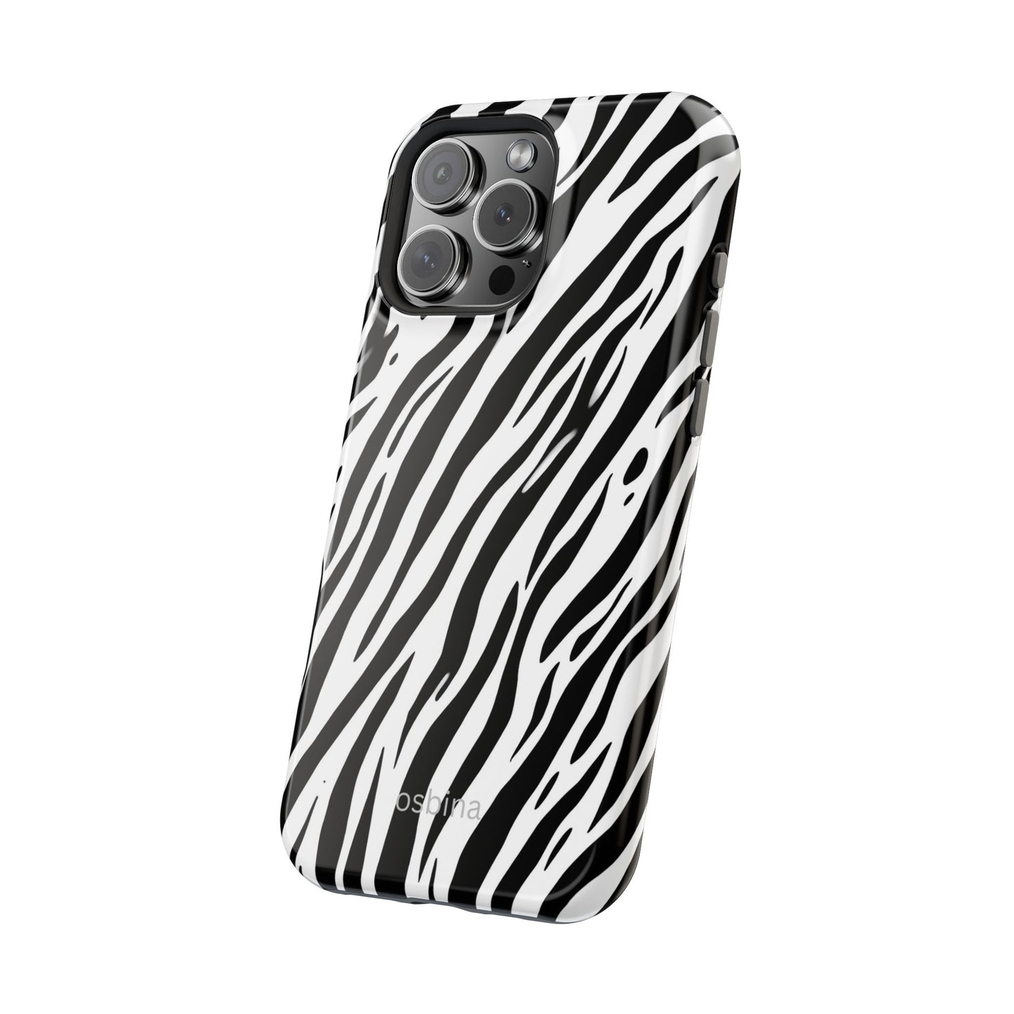osbina | MagSafe Compatible for iPhone | The Bengal Bold Stripe Case in White + Black | The Season Collective