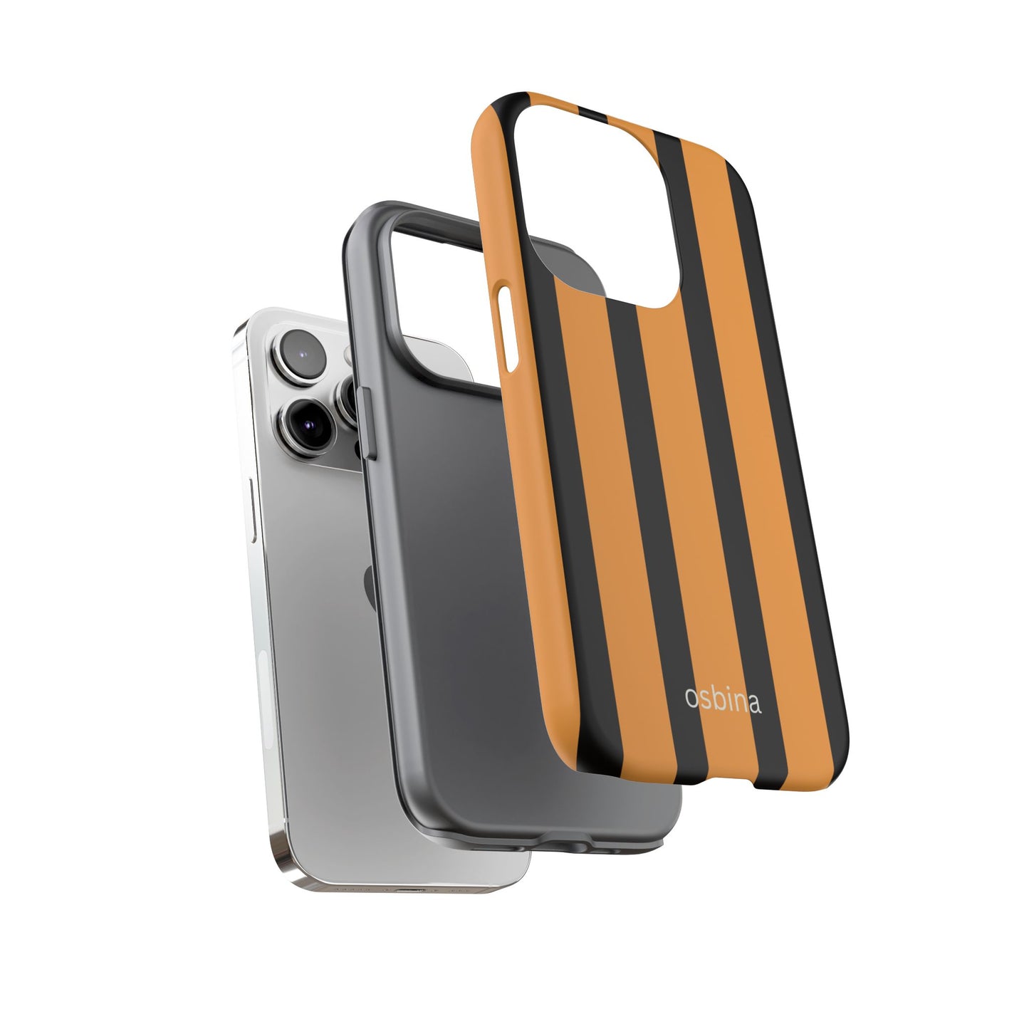 osbina | The Statement Stripe Case in Black + Orange | The Season Collective