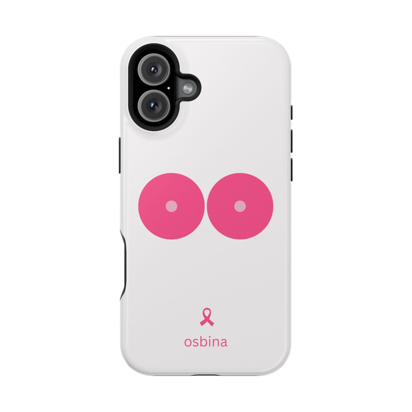 osbina | MagSafe compatible for iPhone | Limited Edition The Check Your Tatas Case in Light Pink + Soft Pink + Hot Pink | The Pink October Collection | Inspired By