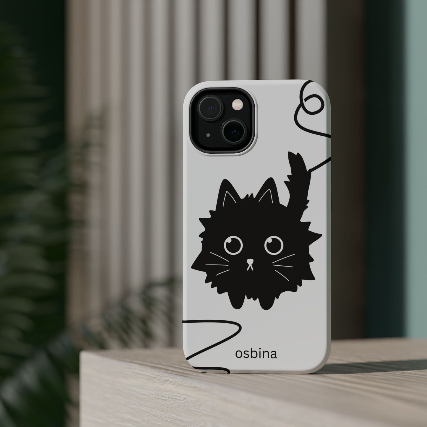 osbina | MagSafe compatible for iPhone | Midnight Couture Cat Phone Case | Season Collective Collection