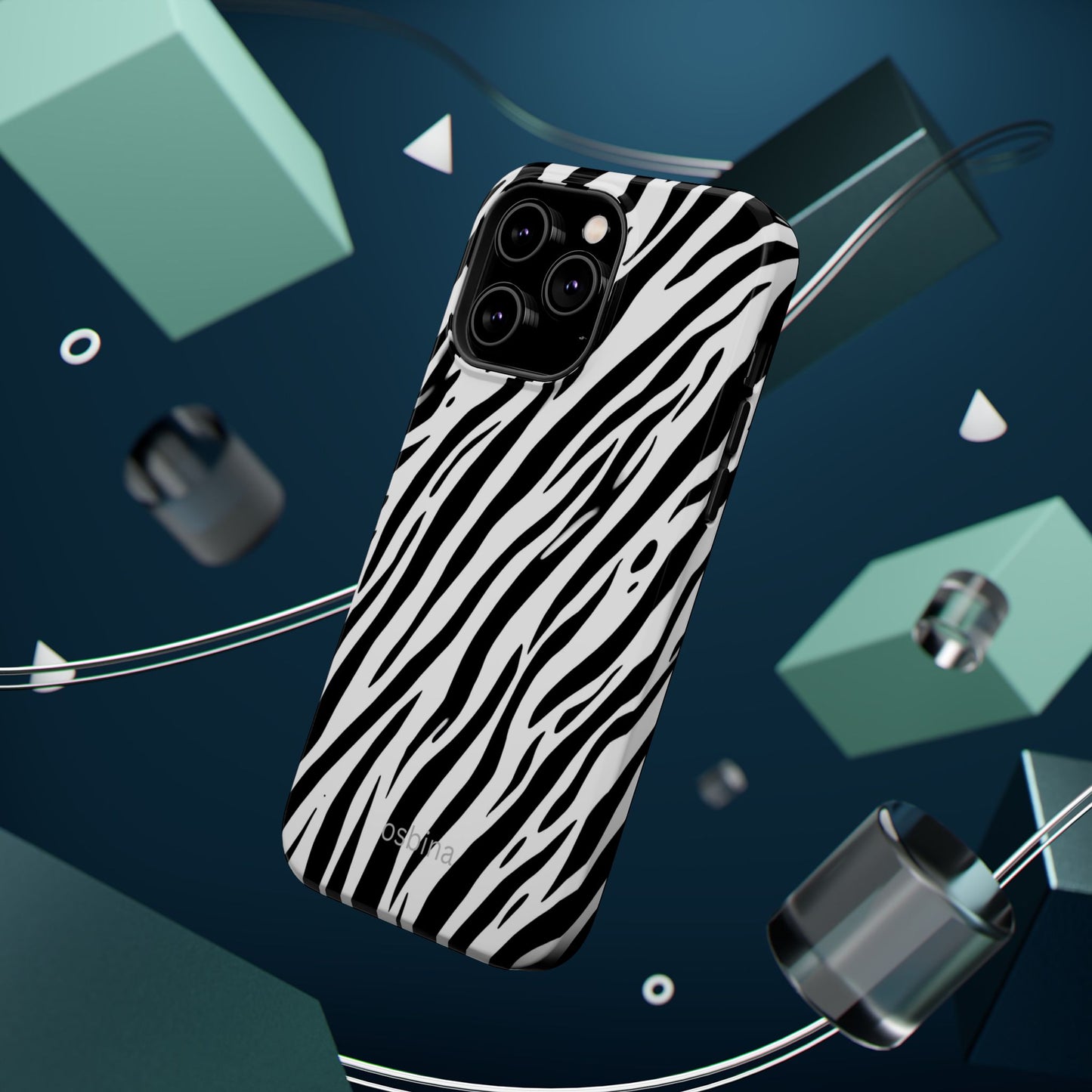 osbina | MagSafe Compatible for iPhone | The Bengal Bold Stripe Case in White + Black | The Season Collective