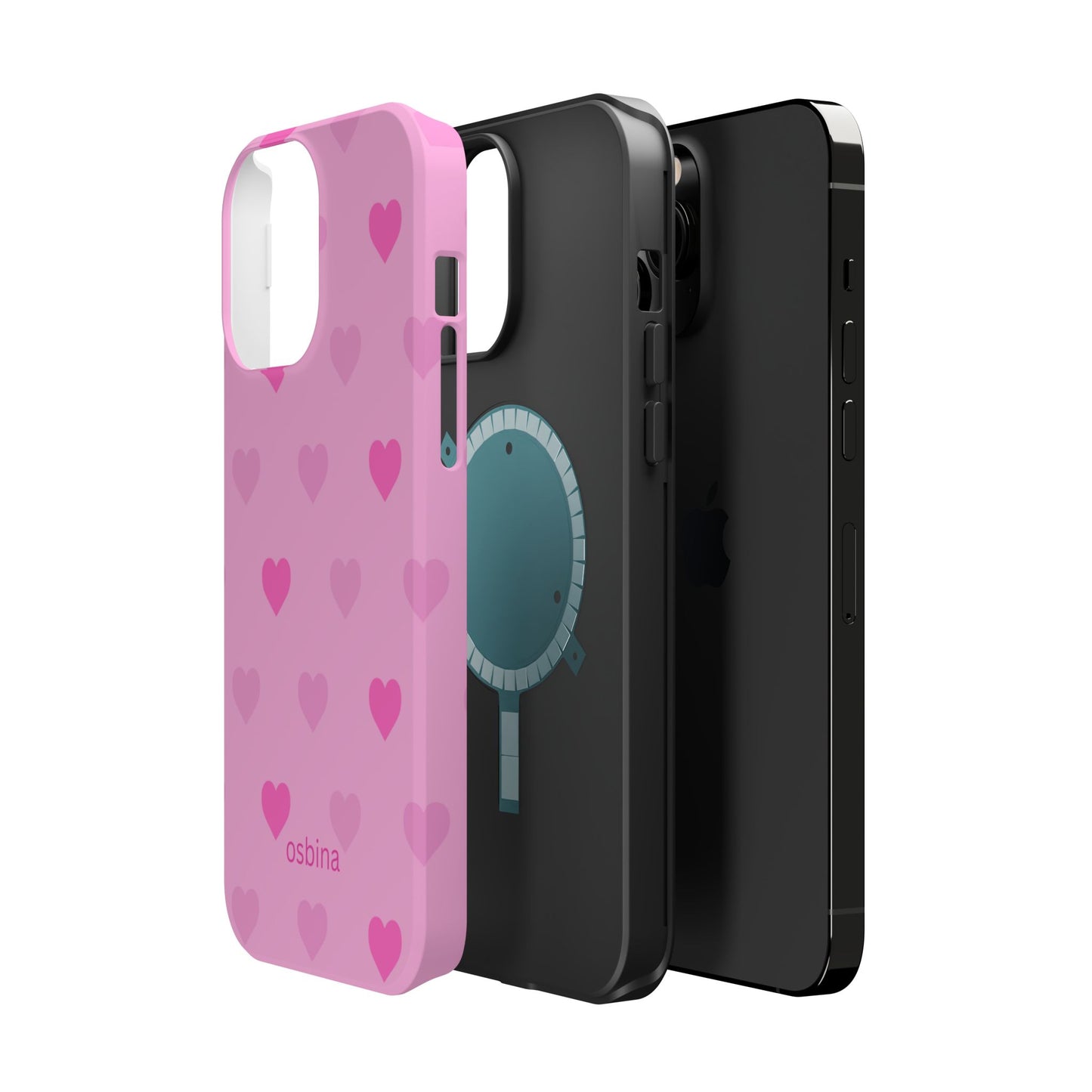 osbina | MagSafe compatible for iPhone | The Blushing Hearts Case | YAYOU Collection Supporting Shine Like Sable
