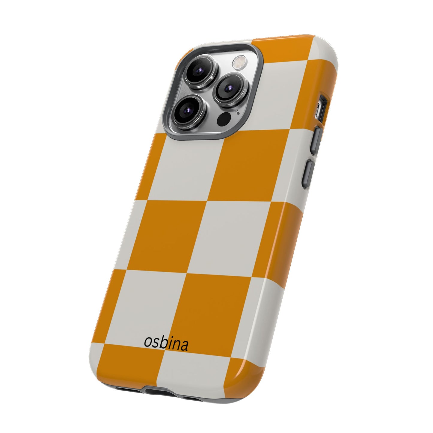 osbina | Check You Out — The Orange + White Check Case | The Season Collective