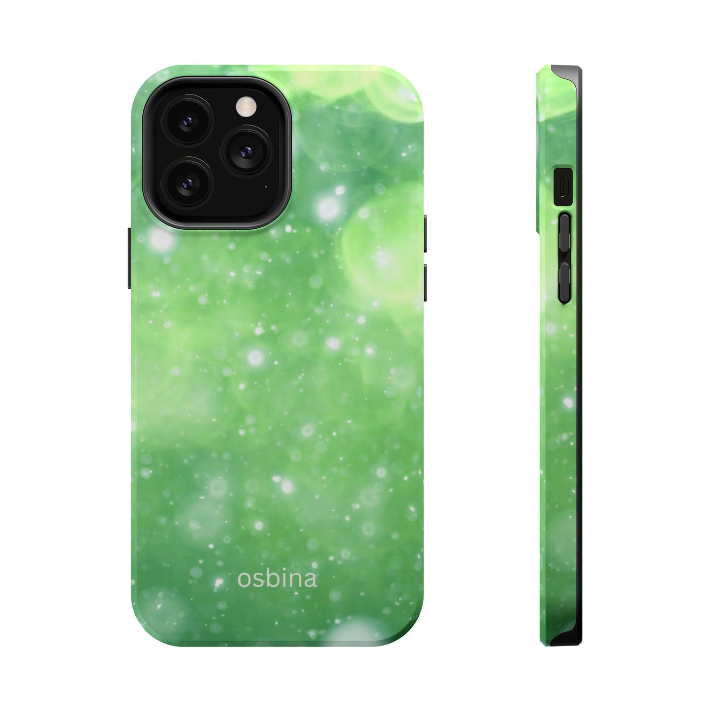 osbina | MagSafe compatible for iPhone | Verdant Bubbles Phone Case | Color Edit Collection