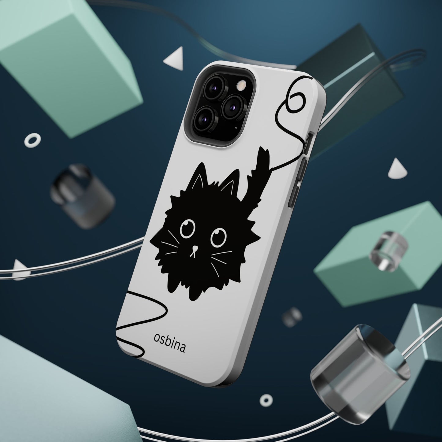 osbina | MagSafe compatible for iPhone | Midnight Couture Cat Phone Case | Season Collective Collection