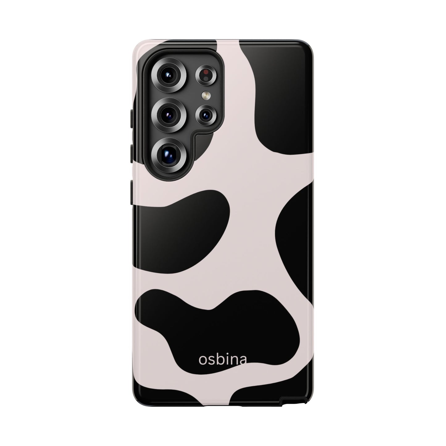 osbina | Prairie Chic Pink & Black Cow Print Phone Case | Modern Muse Collection