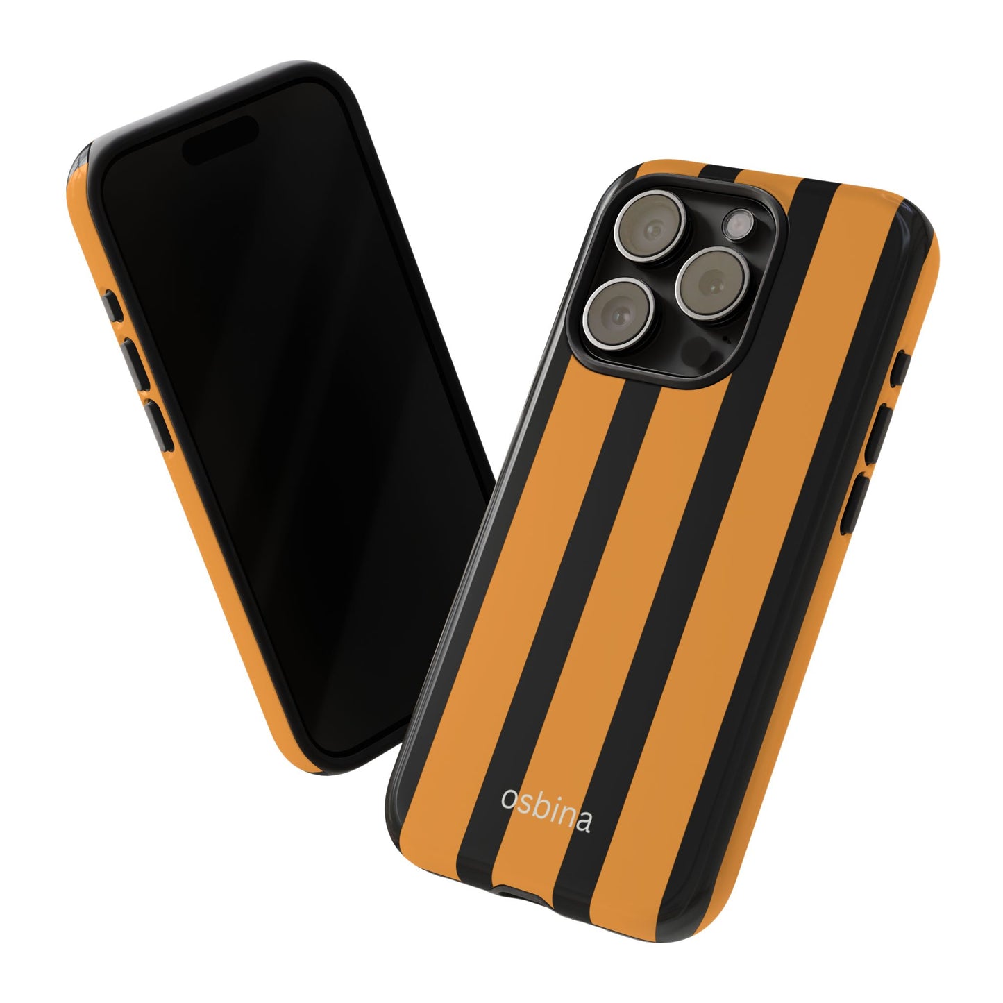 osbina | The Statement Stripe Case in Black + Orange | The Season Collective