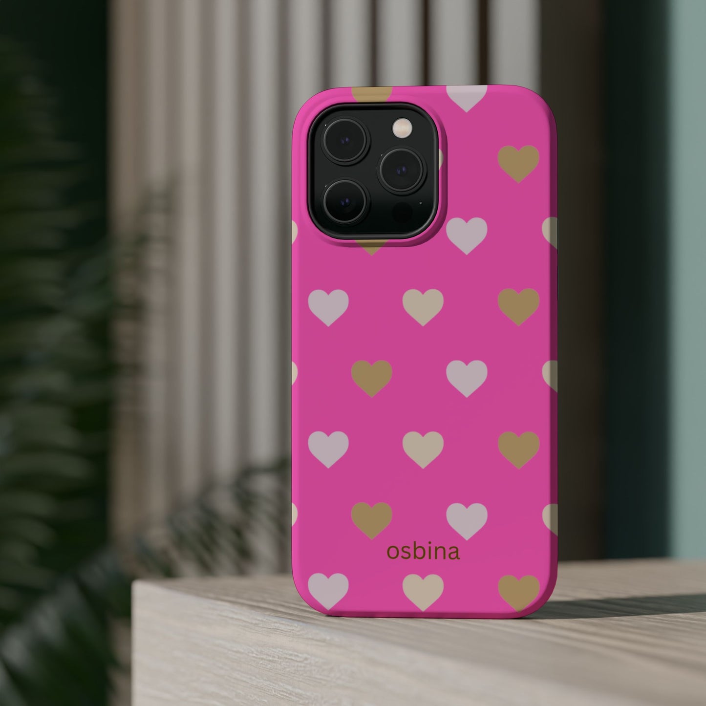 osbina | MagSafe compatible for iPhone | The Golden Hour Hearts Case | YAYOU Collection Supporting Shine Like Sable