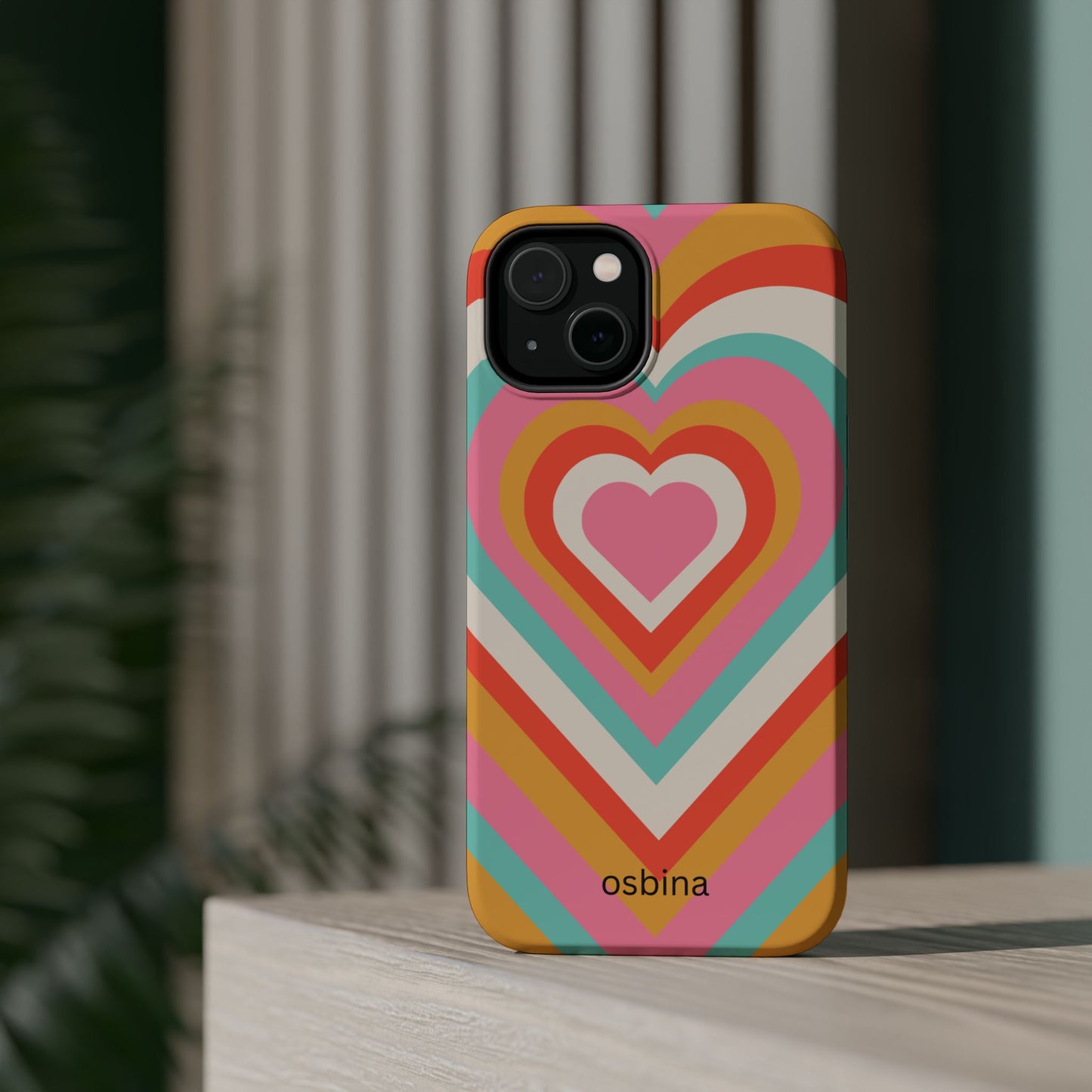 osbina | MagSafe compatible for iPhone | Heart Nouveau Phone Case | Modern Muse Collection