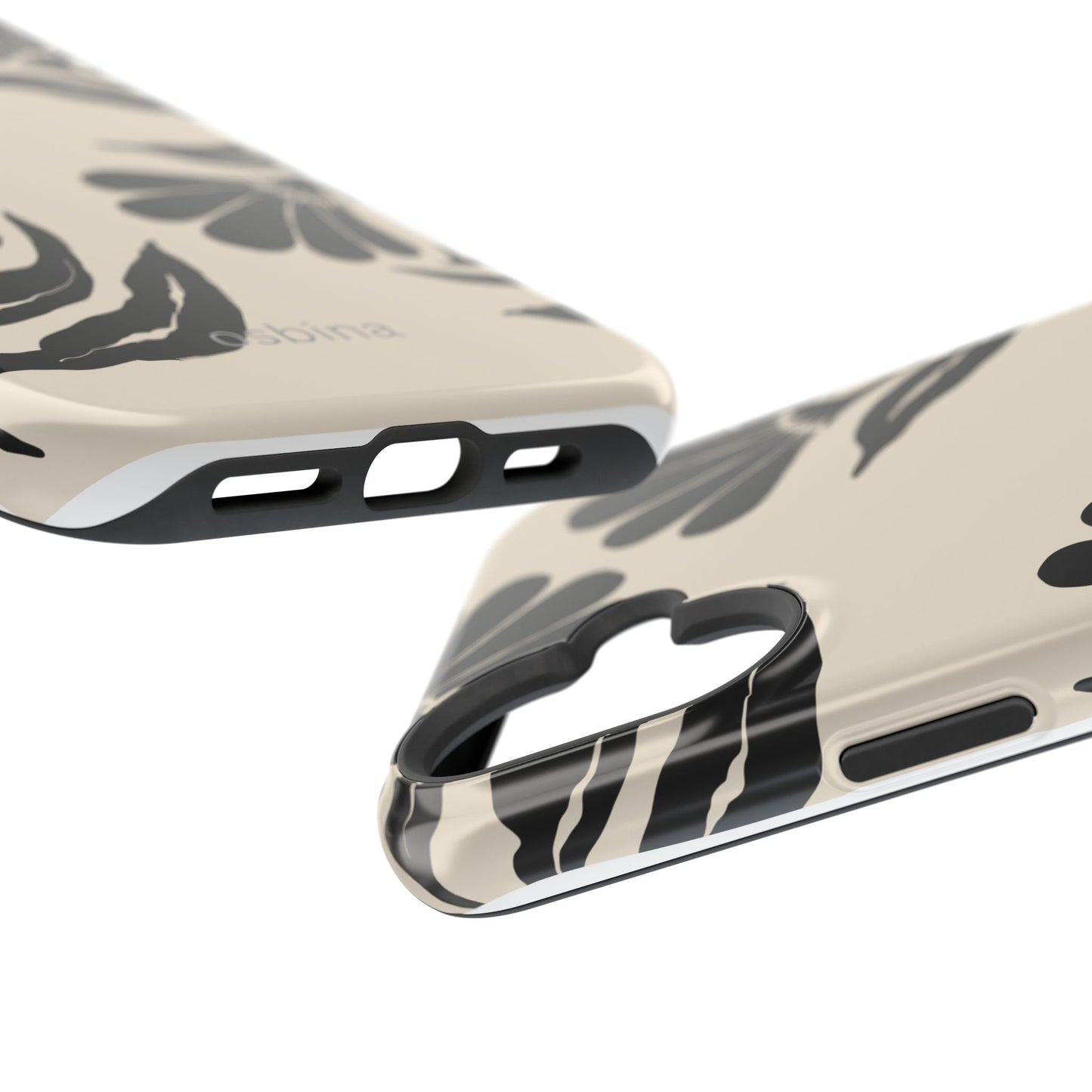 osbina | MagSafe compatible for iPhone | Obsidian Bloom Flower Phone Case | Modern Muse Collection