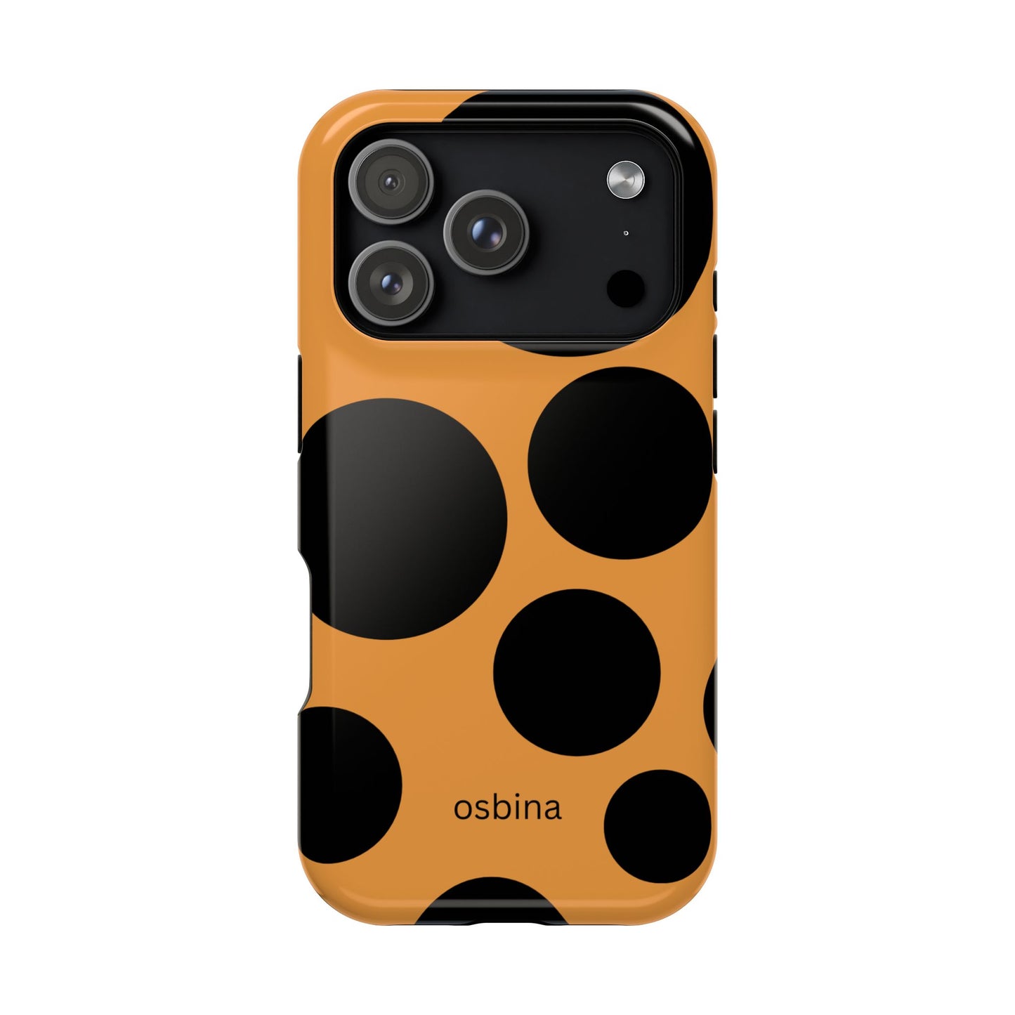 osbina | MagSafe Compatible for iPhone | The Bubble Statement Case in Orange + Black | The Season Collective