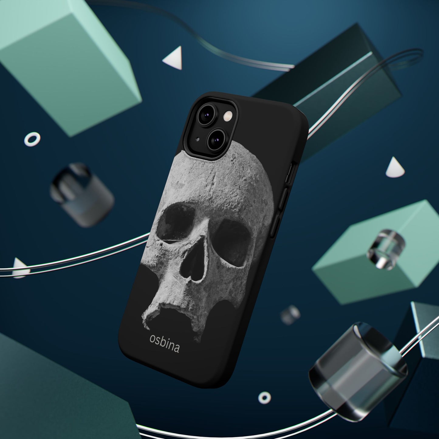 osbina | MagSafe compatible for iPhone | White Skull Phone Case | Season Collective Collection