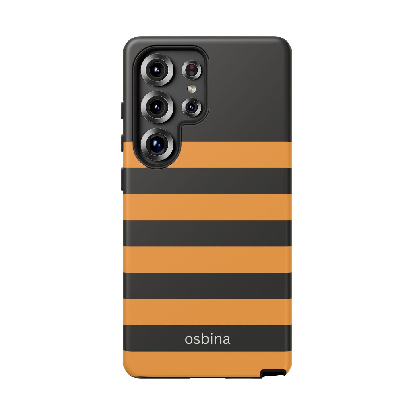 osbina | The Horizon Stripe Case in Black + Orange | The Season Collective