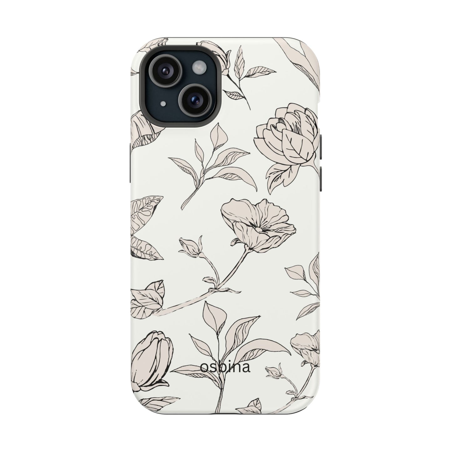 osbina | MagSafe compatible for iPhone | Silhouette Bloom Phone Case | Modern Muse Collection