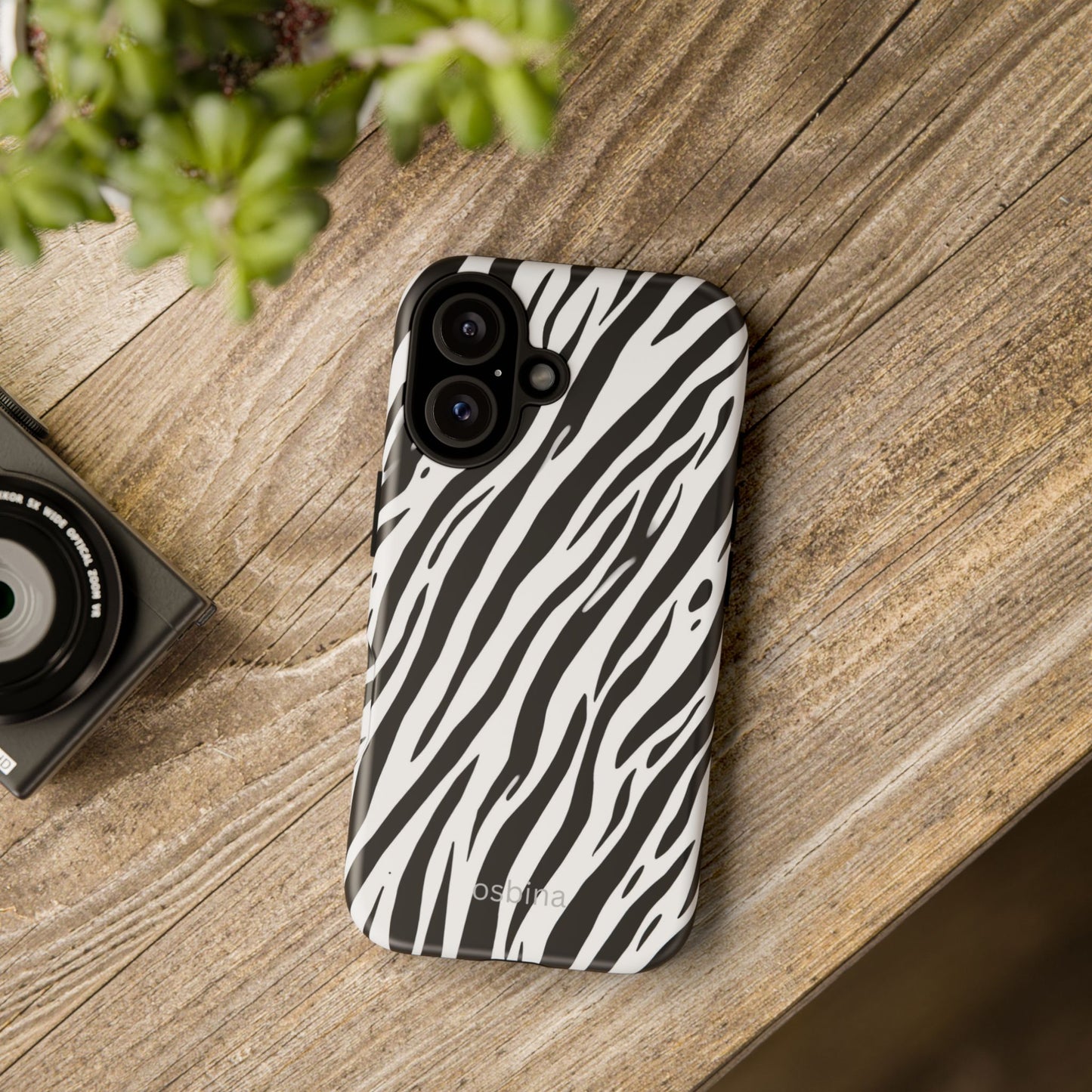 osbina | The Bengal Bold Stripe Case in White + Black | The Season Collective