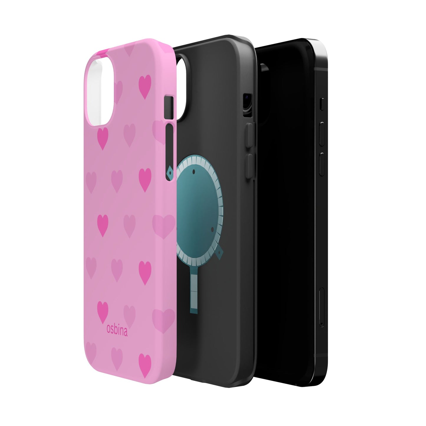 osbina | MagSafe compatible for iPhone | The Blushing Hearts Case | YAYOU Collection Supporting Shine Like Sable