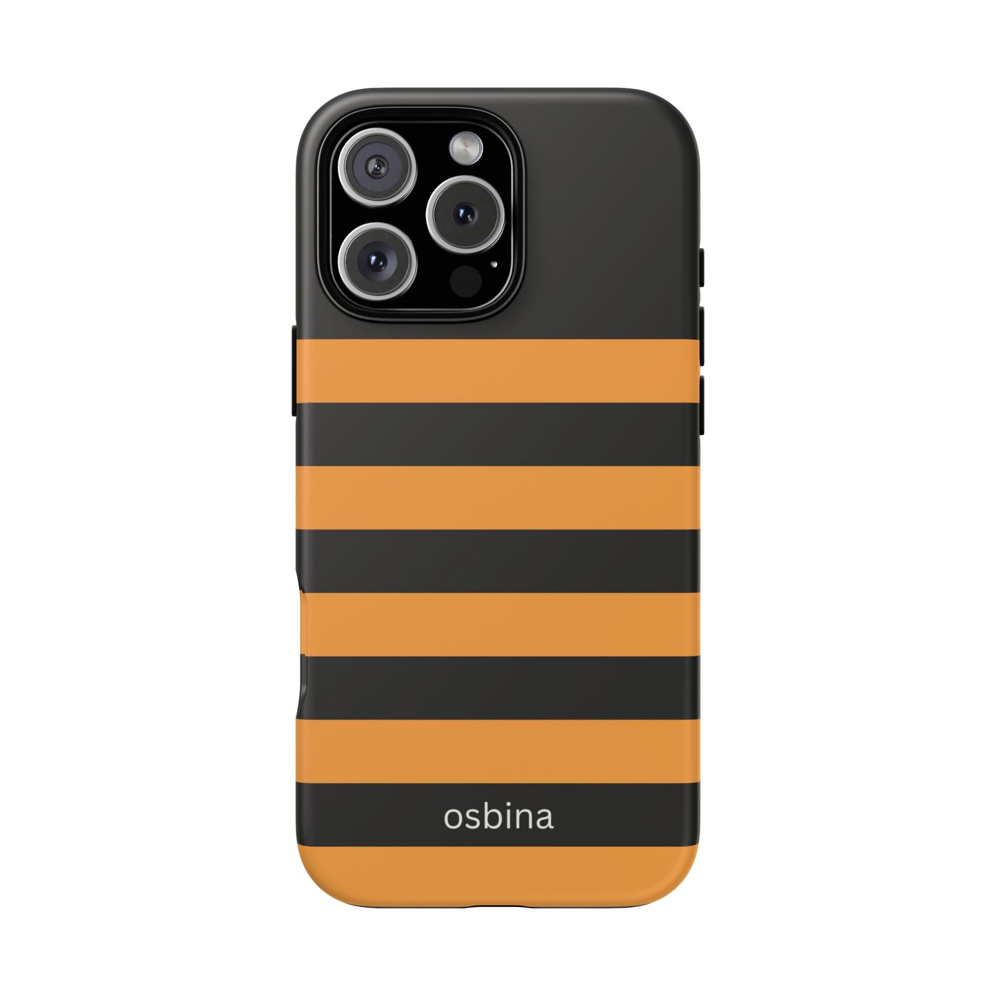 osbina | The Horizon Stripe Case in Black + Orange | The Season Collective