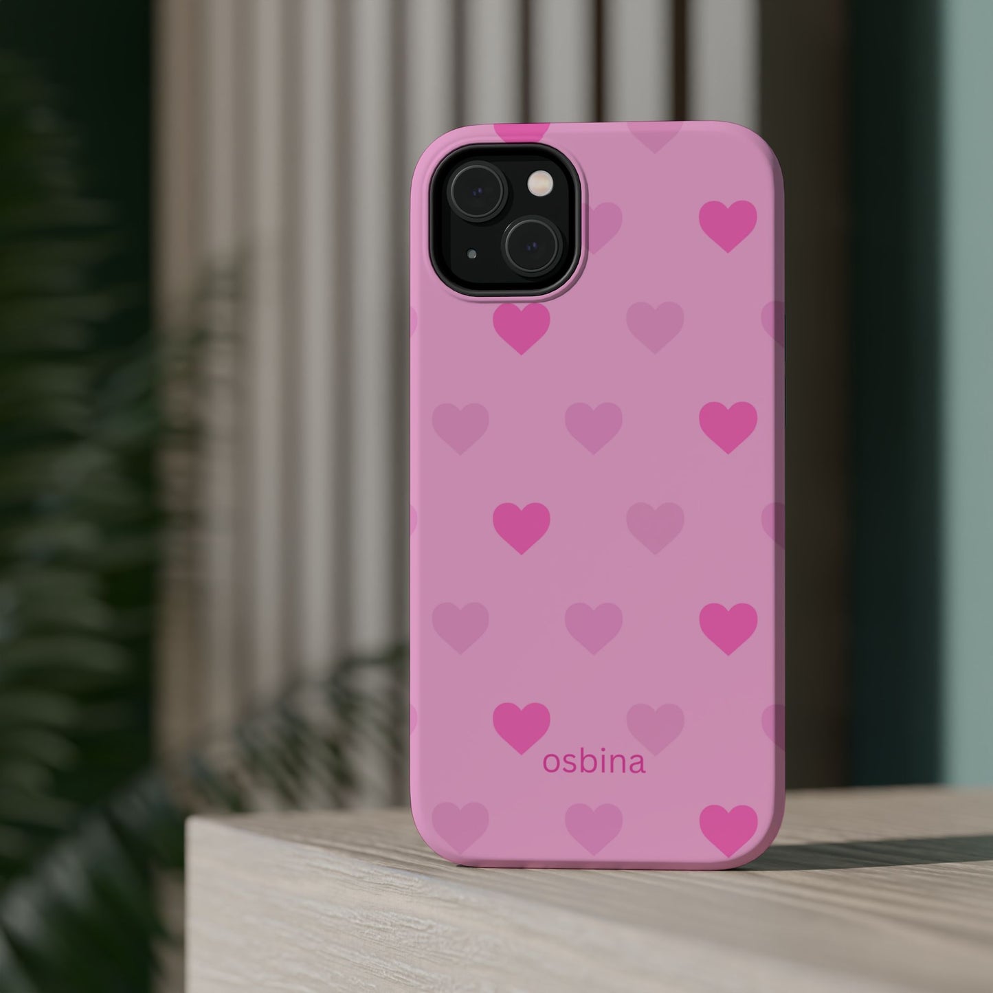 osbina | MagSafe compatible for iPhone | The Blushing Hearts Case | YAYOU Collection Supporting Shine Like Sable
