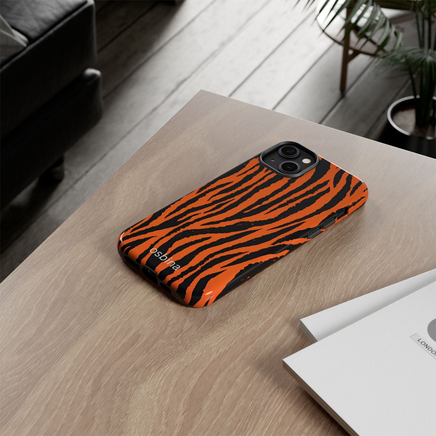 osbina | Tiger, But Make It Chic — The Bengal Stripe Case in Orange + Black | The Season Collective