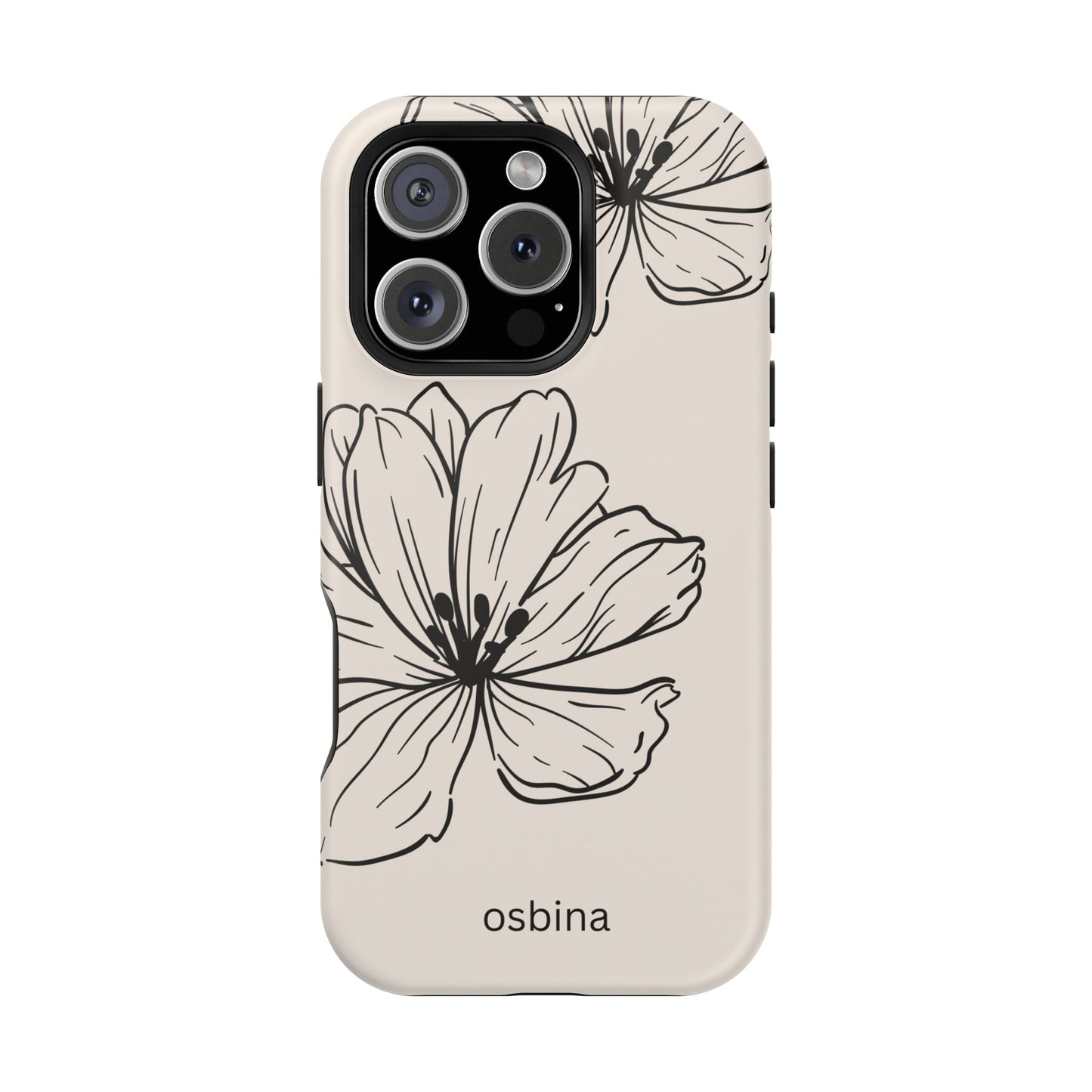 osbina | MagSafe compatible for iPhone | Poppy Whisper Phone Case | Modern Muse Collection