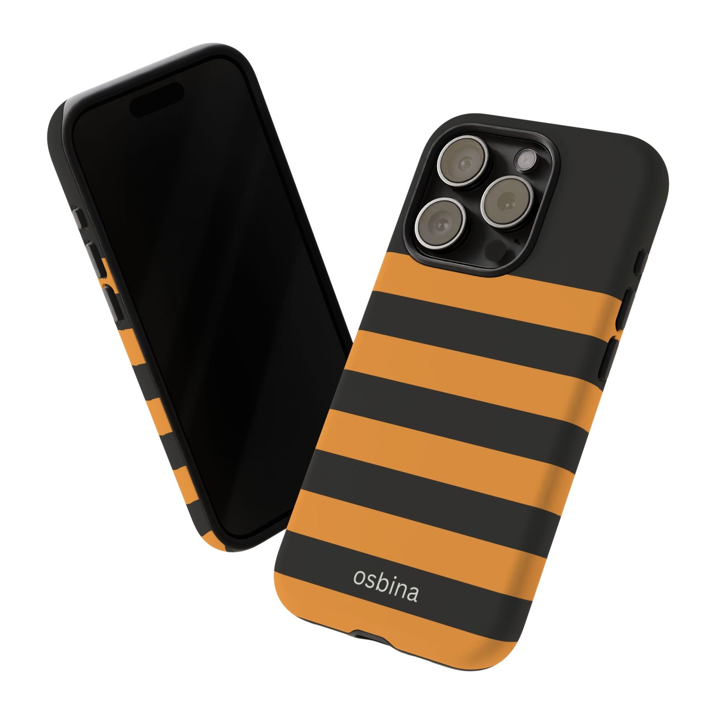 osbina | The Horizon Stripe Case in Black + Orange | The Season Collective