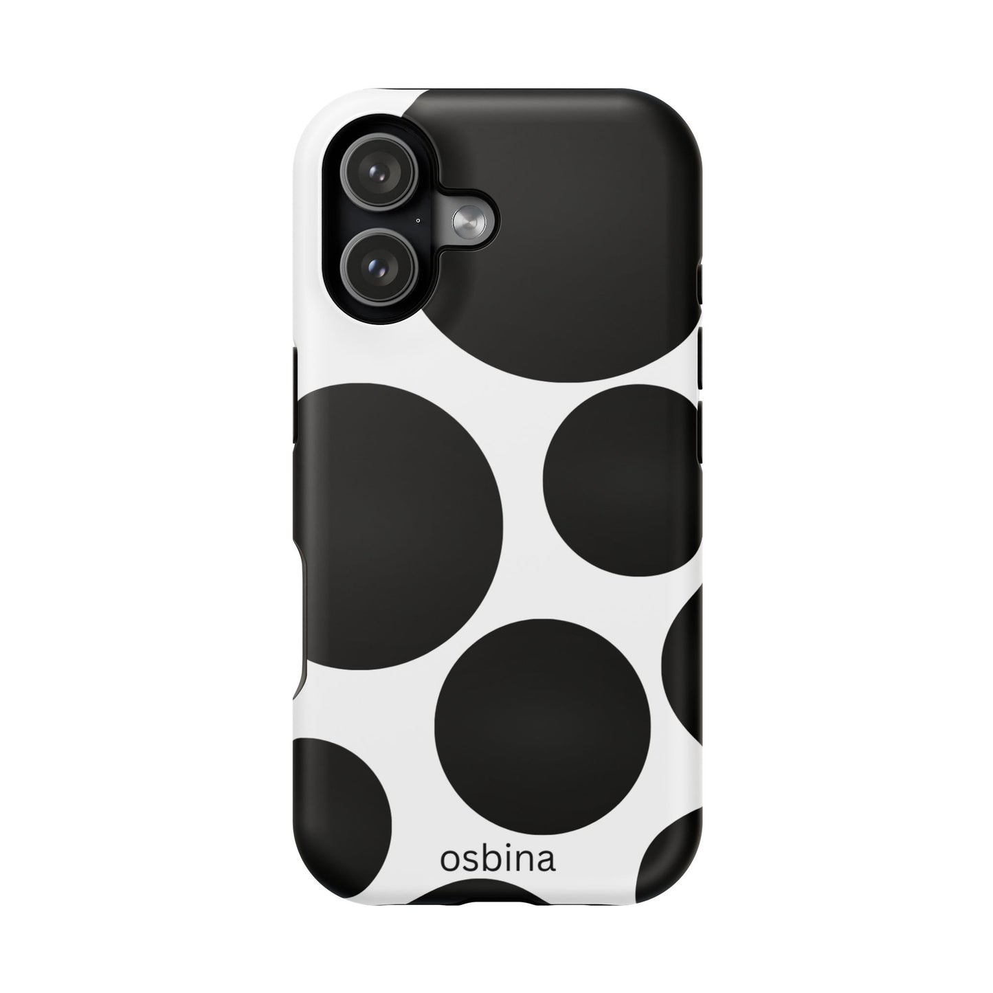 osbina | MagSafe compatible for iPhone | The Noir Bubbles Phone Case | Modern Muse Collection