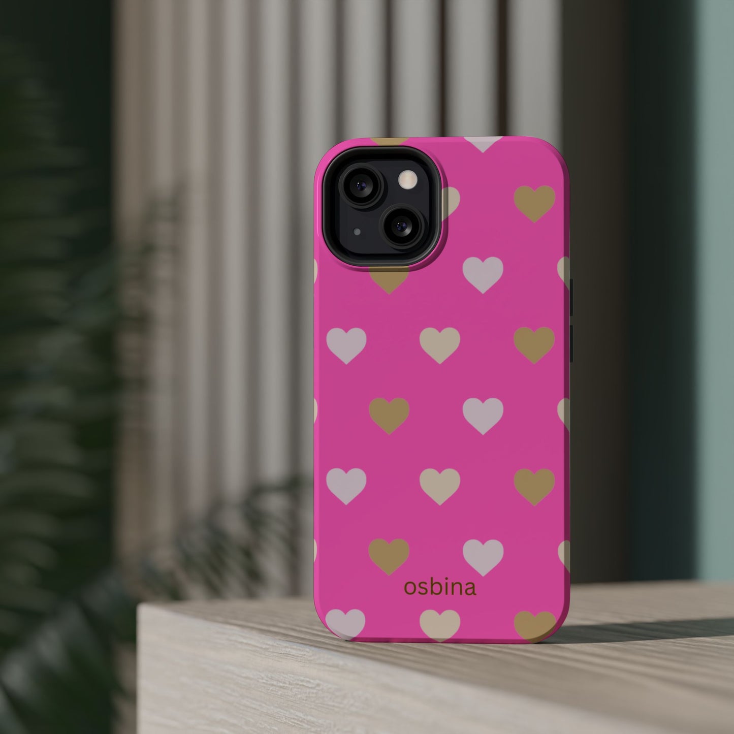 osbina | MagSafe compatible for iPhone | The Golden Hour Hearts Case | YAYOU Collection Supporting Shine Like Sable