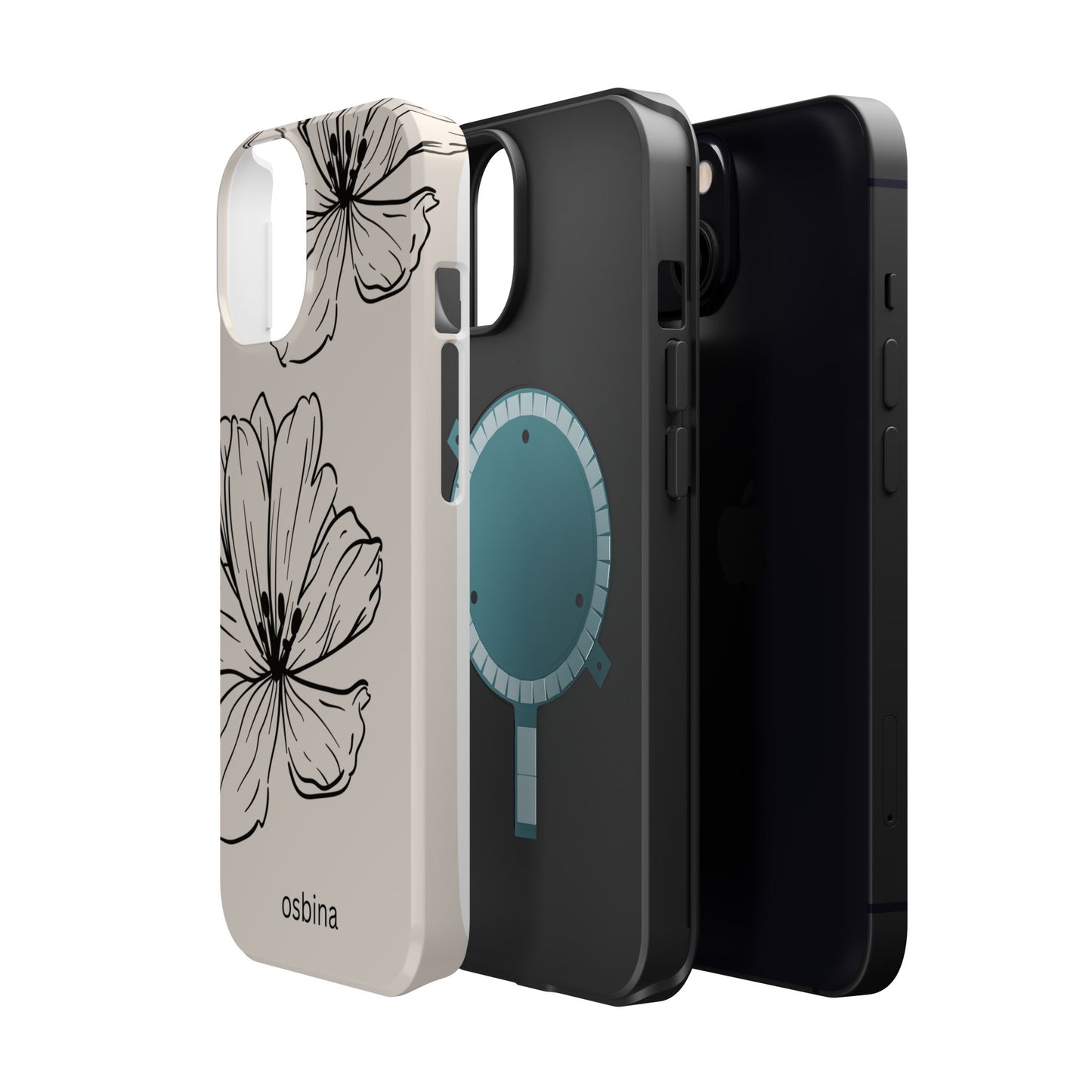 osbina | MagSafe compatible for iPhone | Poppy Whisper Phone Case | Modern Muse Collection