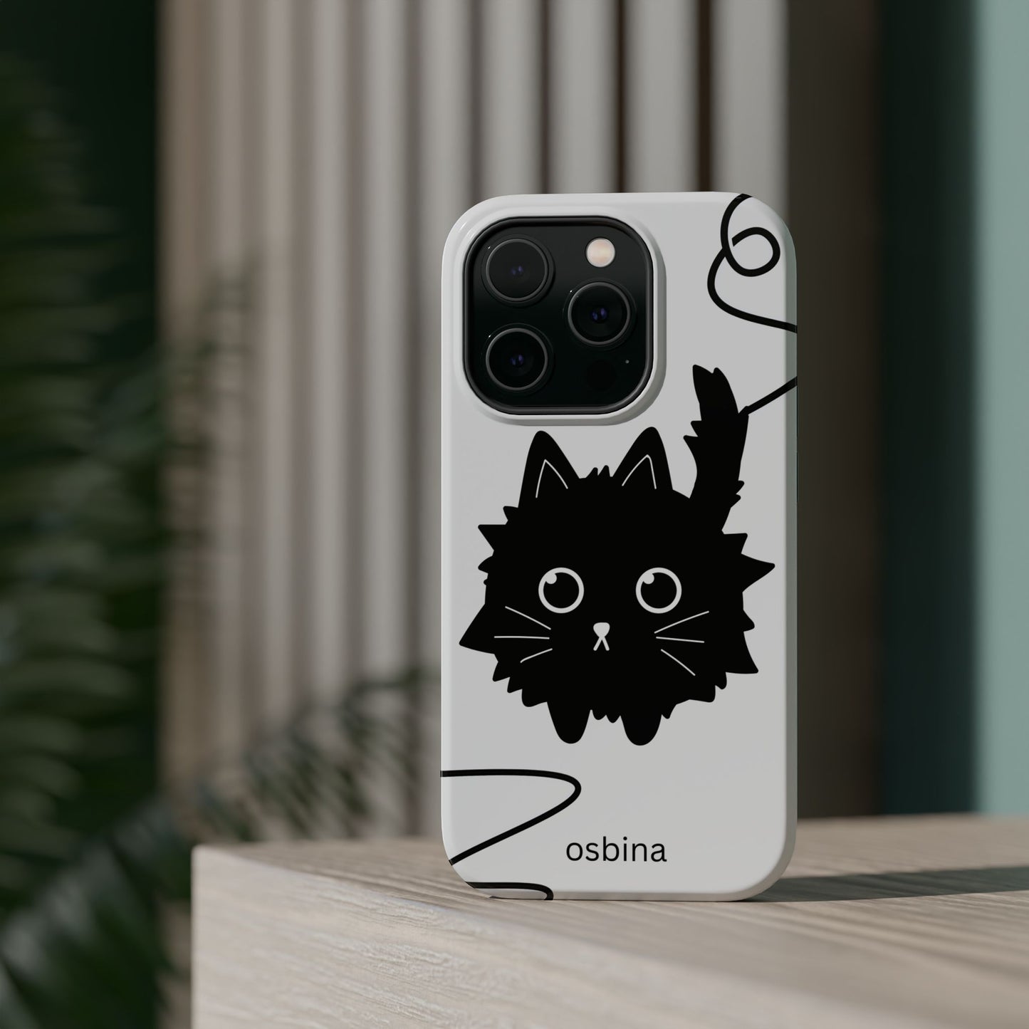 osbina | MagSafe compatible for iPhone | Midnight Couture Cat Phone Case | Season Collective Collection