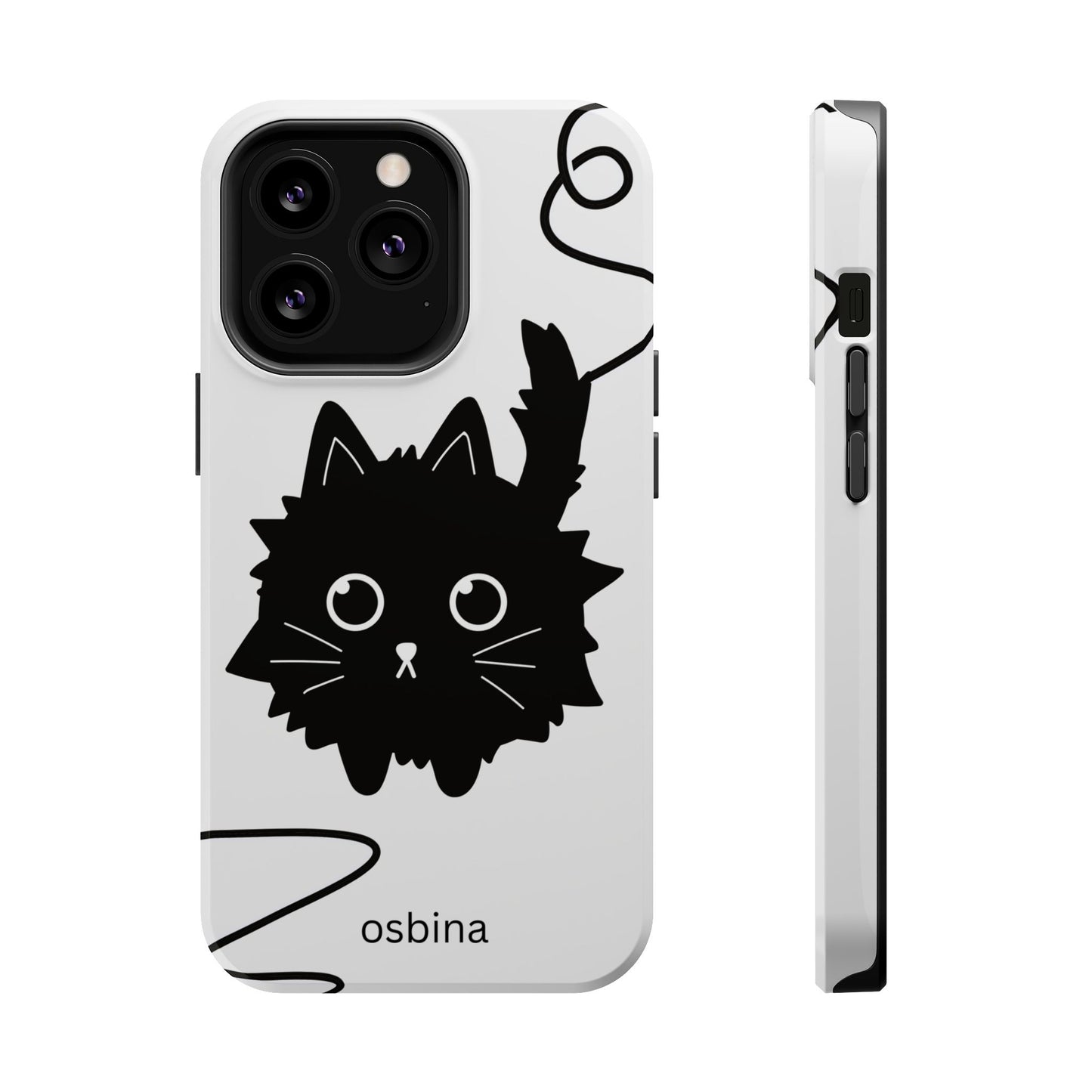 osbina | MagSafe compatible for iPhone | Midnight Couture Cat Phone Case | Season Collective Collection
