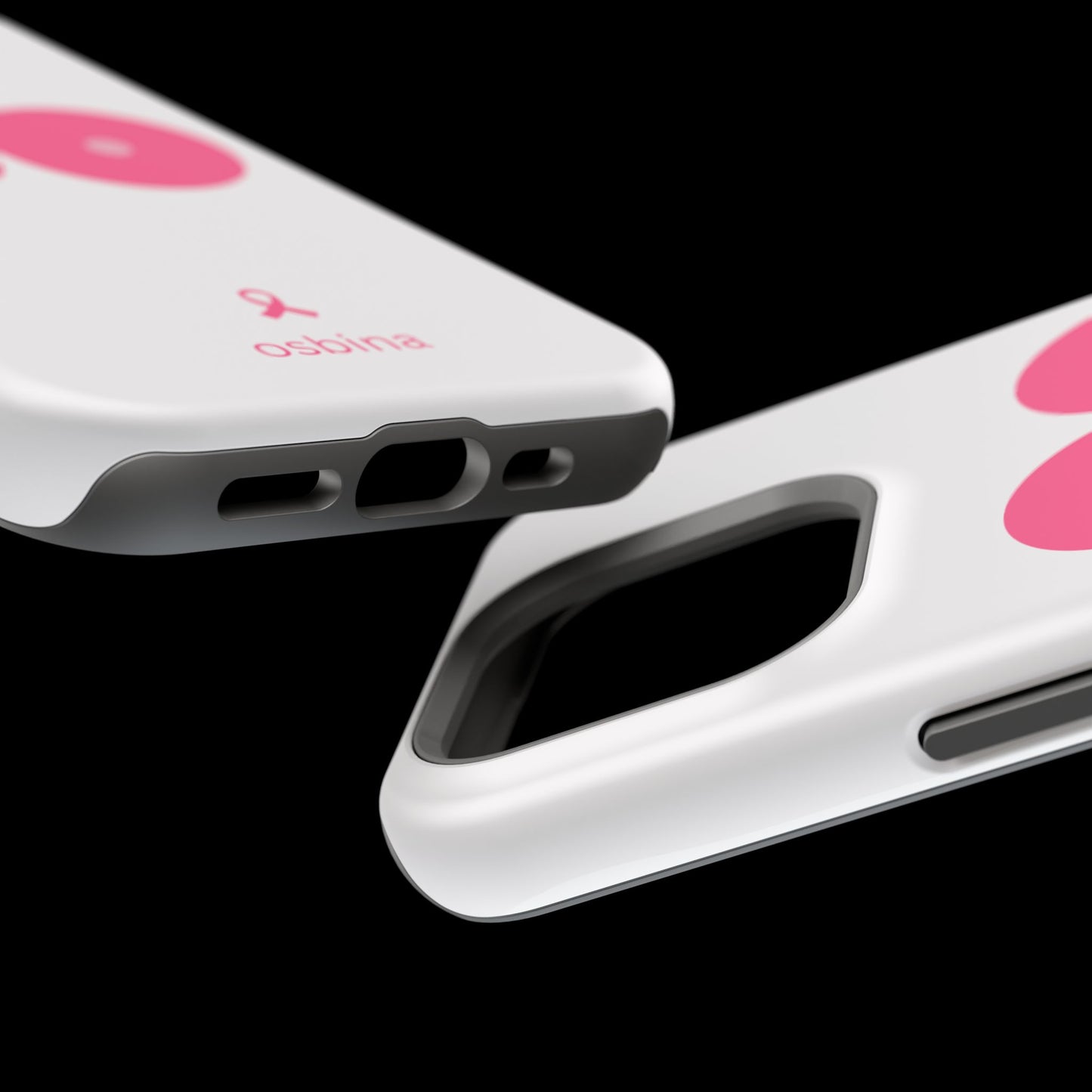 osbina | MagSafe compatible for iPhone | Limited Edition The Check Your Tatas Case in Light Pink + Soft Pink + Hot Pink | The Pink October Collection | Inspired By