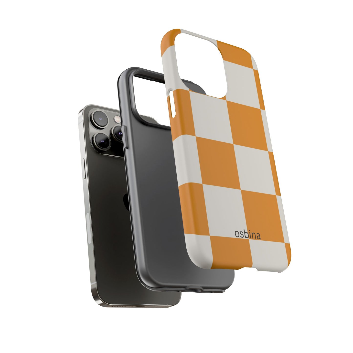 osbina | Check You Out — The Orange + White Check Case | The Season Collective