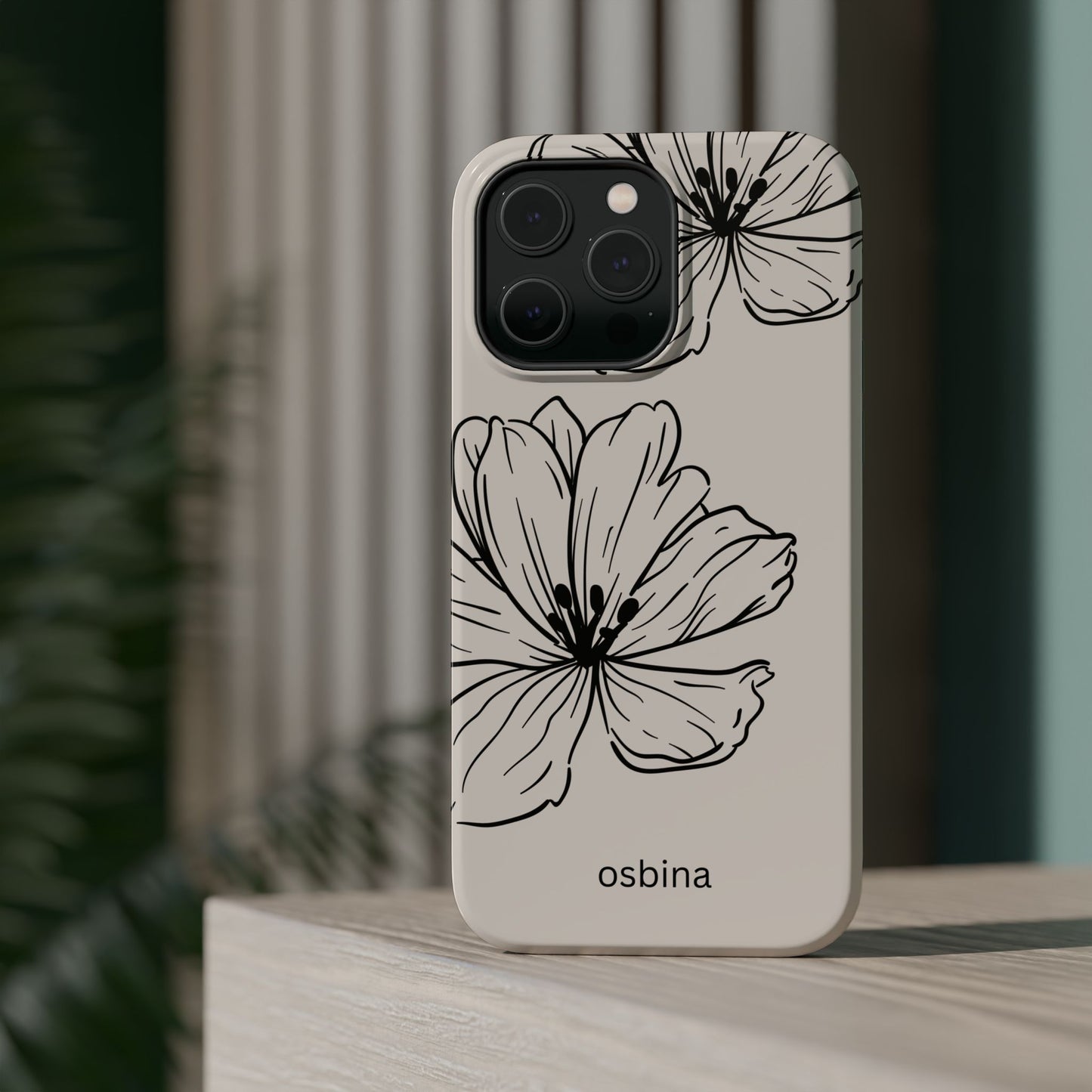 osbina | MagSafe compatible for iPhone | Poppy Whisper Phone Case | Modern Muse Collection