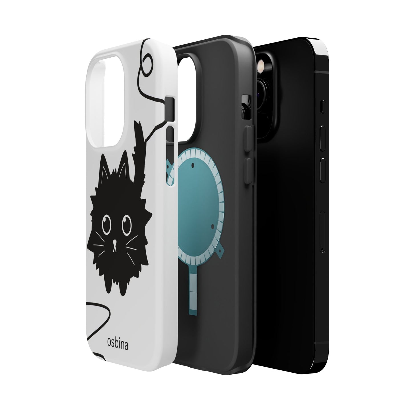 osbina | MagSafe compatible for iPhone | Midnight Couture Cat Phone Case | Season Collective Collection