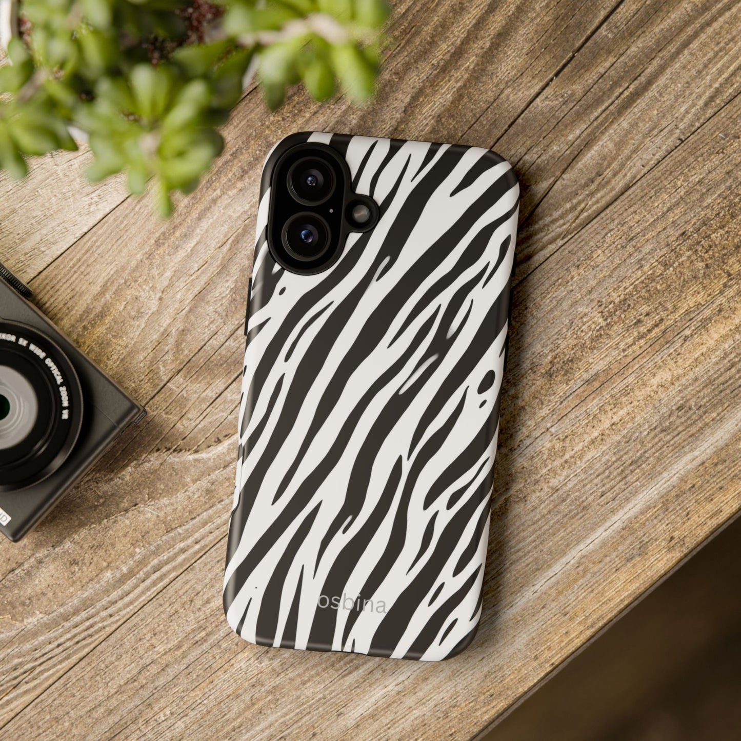 osbina | The Bengal Bold Stripe Case in White + Black | The Season Collective