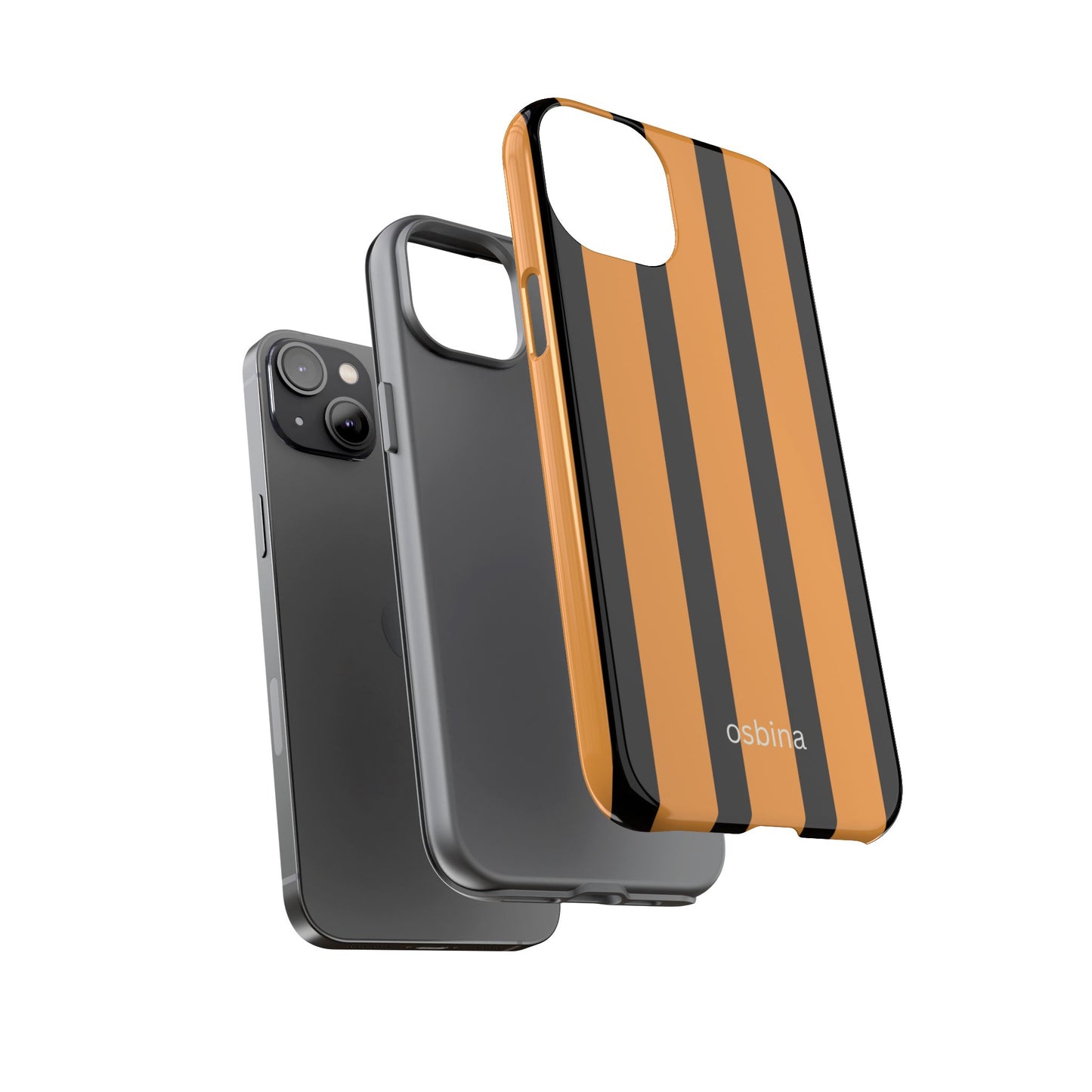 osbina | The Statement Stripe Case in Black + Orange | The Season Collective